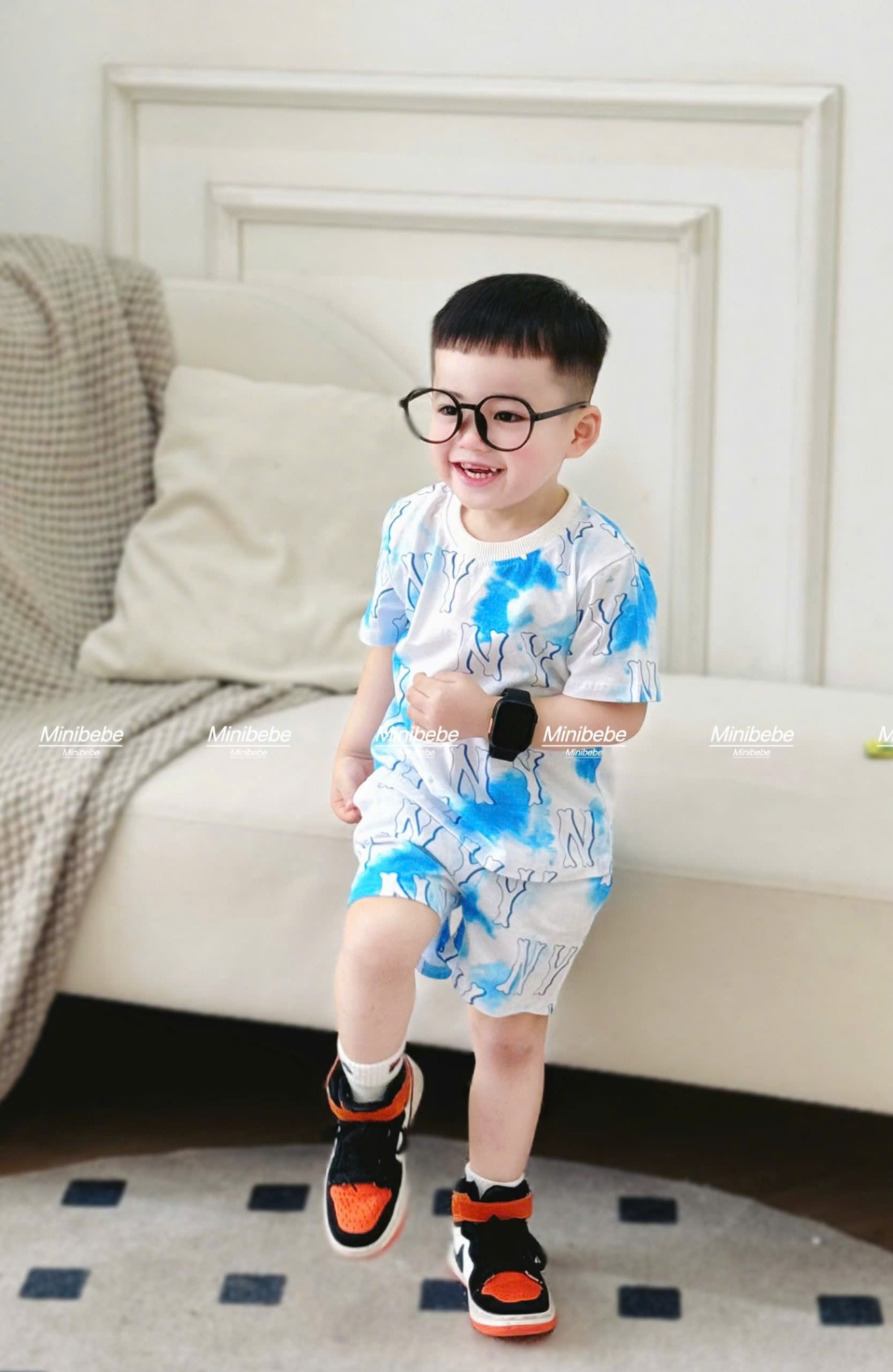 XẢ B100 - SET 2 BỘ N.Y TRẮNG XANH