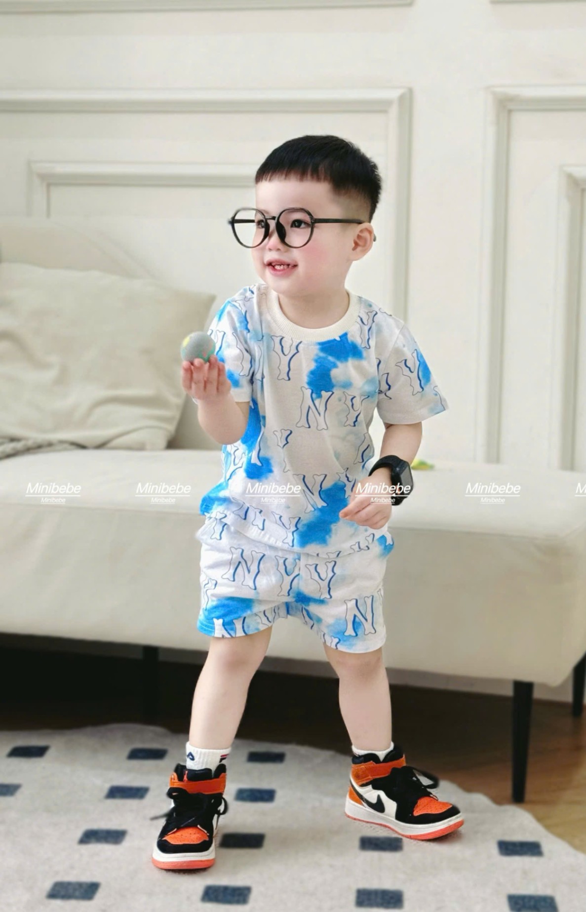 XẢ B100 - SET 2 BỘ N.Y TRẮNG XANH