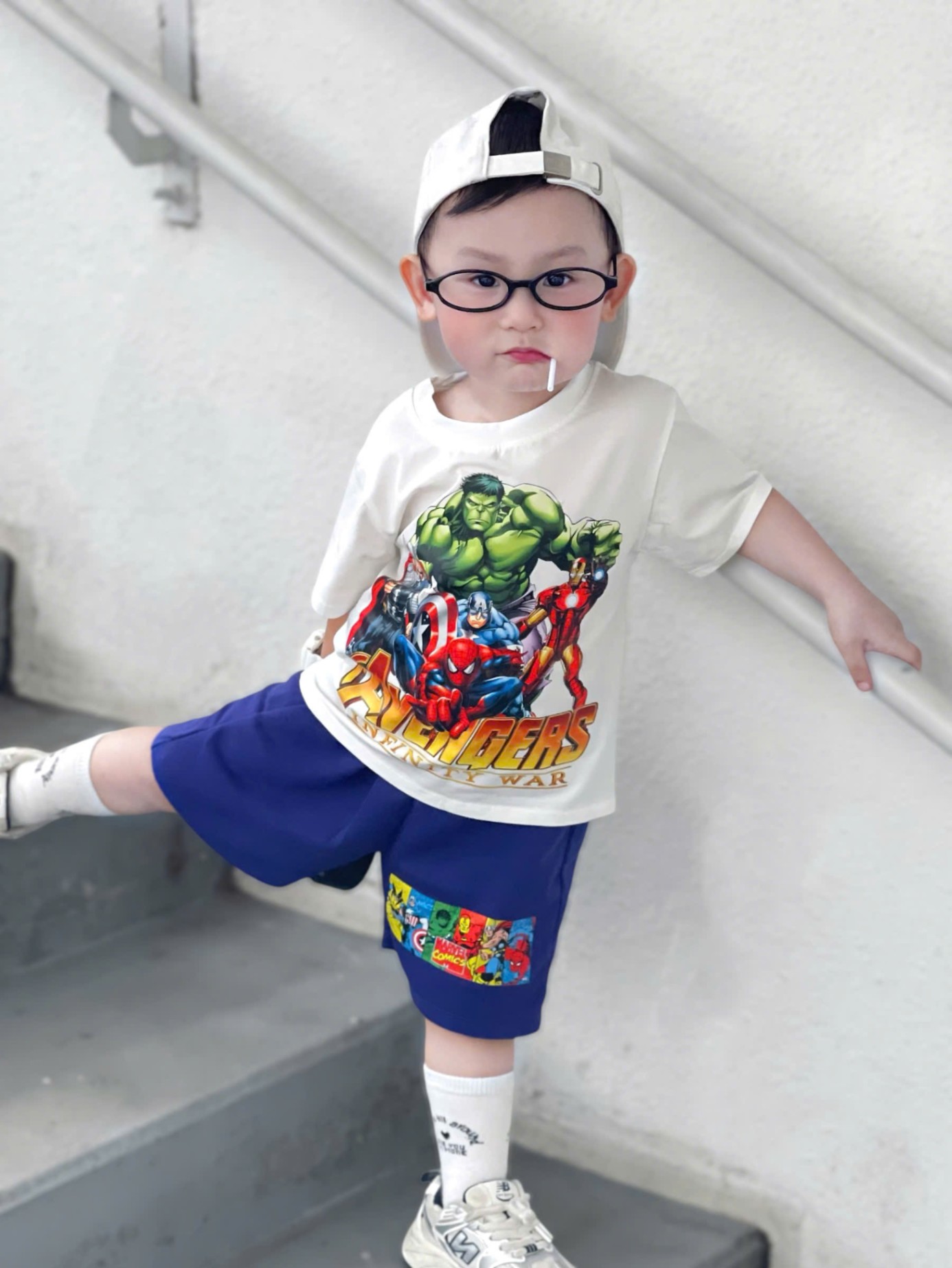 XẢ SET BỘ MARVEL AVENGERS TRẮNG THAN - B104