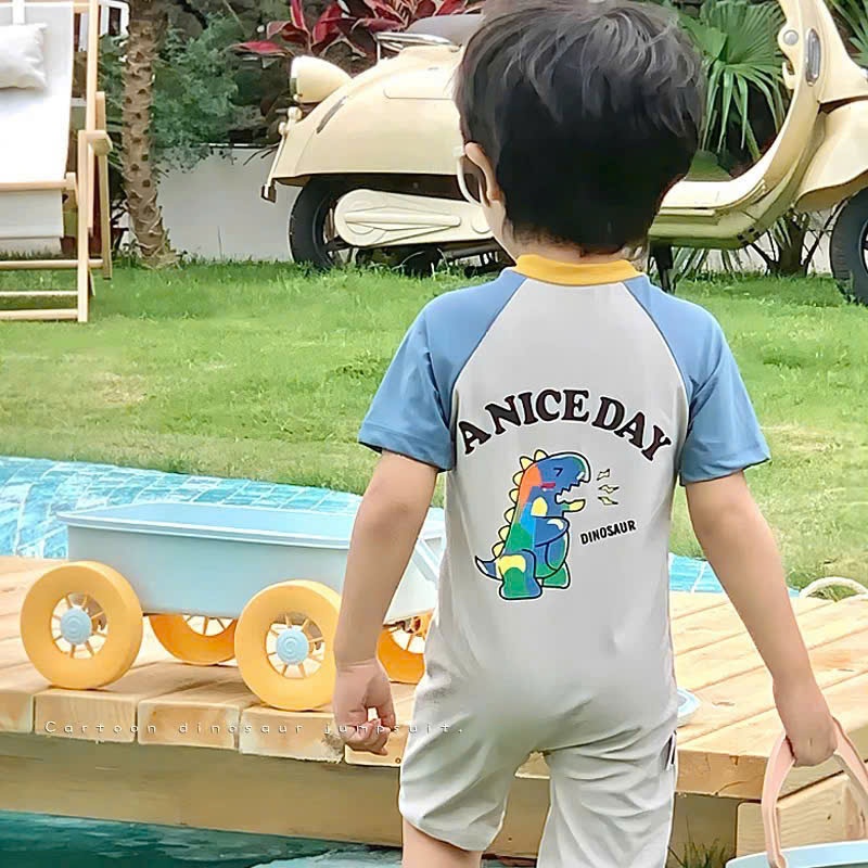 B972 - SET BỘ BƠI ANICEDAY TAY PHỐI XANH CỔ VIỀN VÀNG