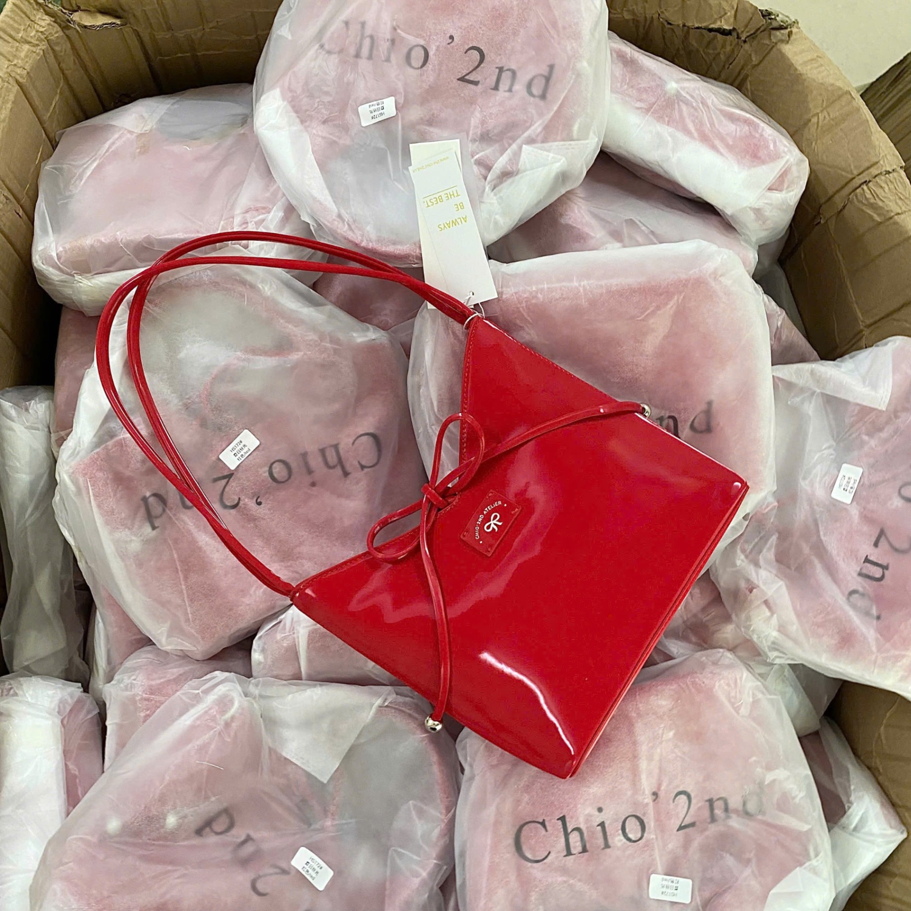 B684 - TÚI XÁCH CHIO ĐỎ KẸP NÁCH
