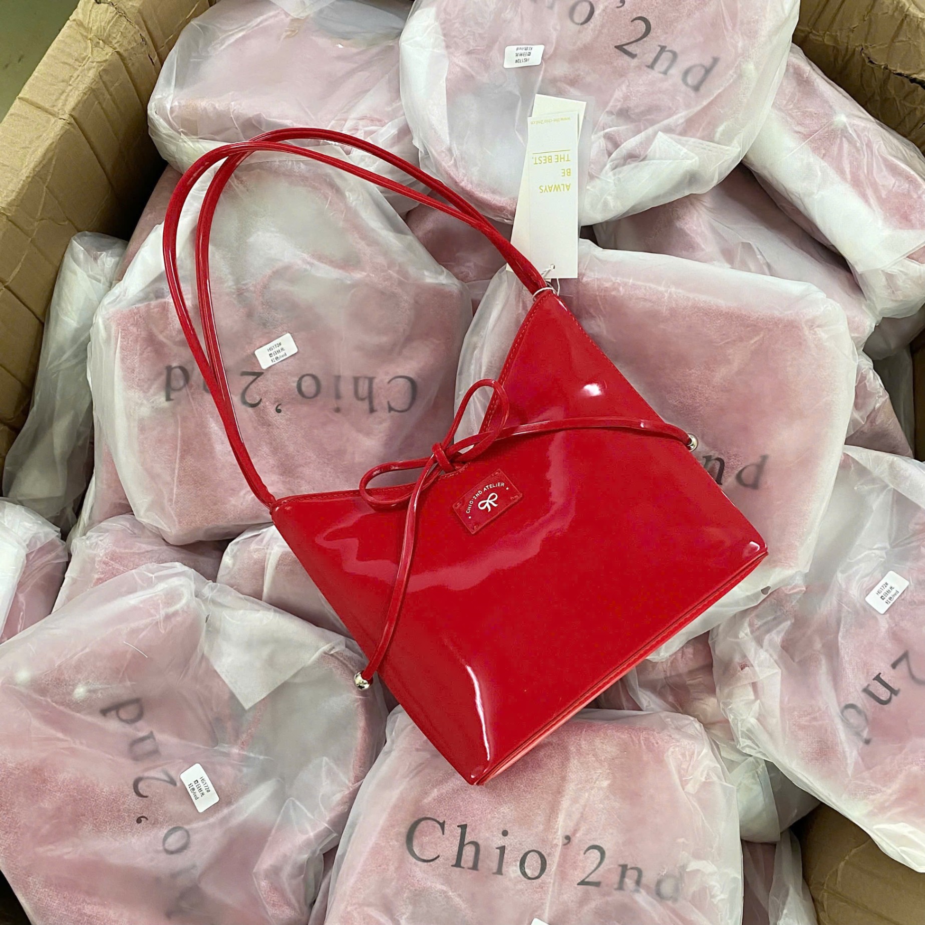 B684 - TÚI XÁCH CHIO ĐỎ KẸP NÁCH