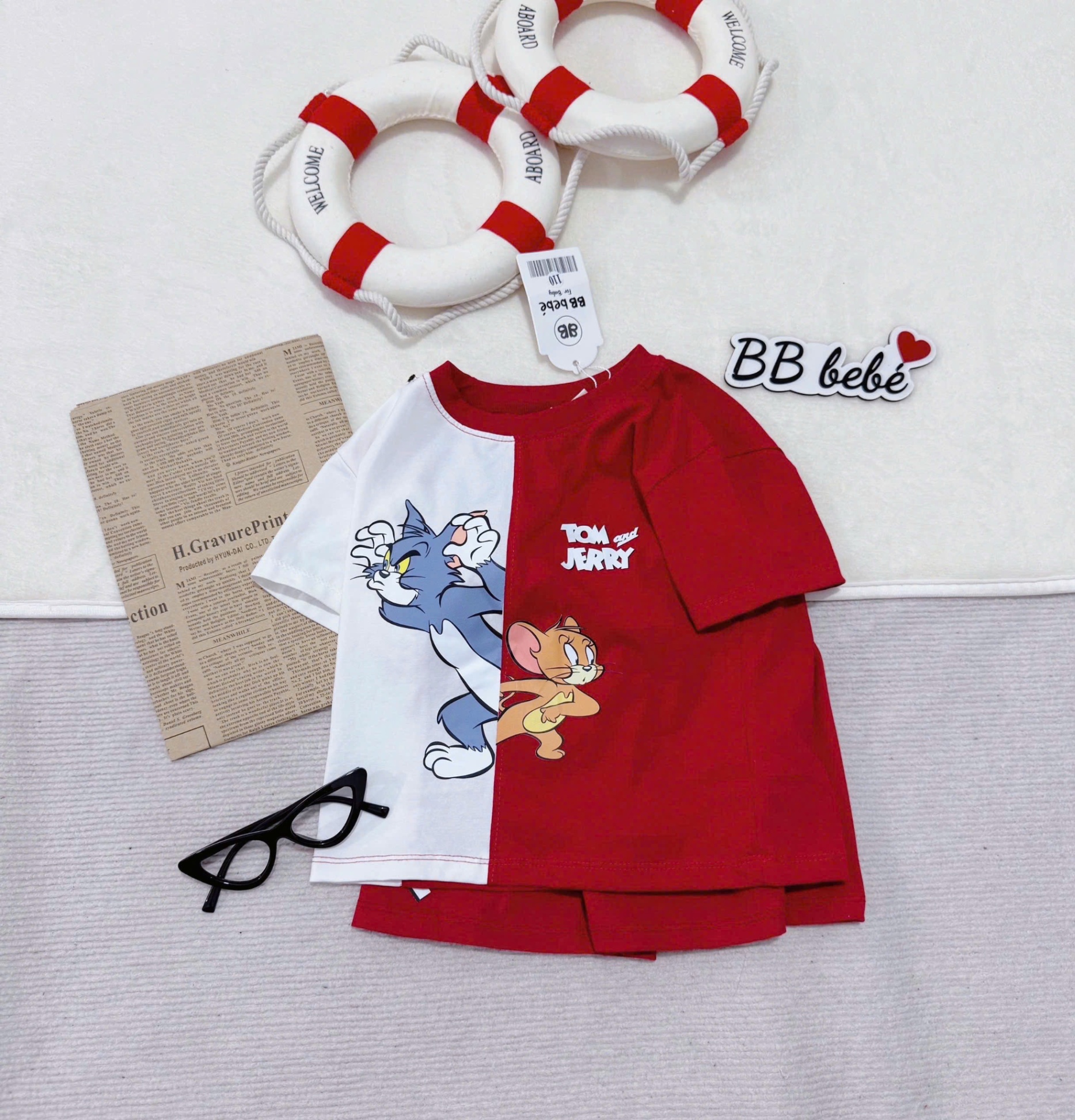 A137 - SET BỘ TOM & JERRY BE ĐỎ