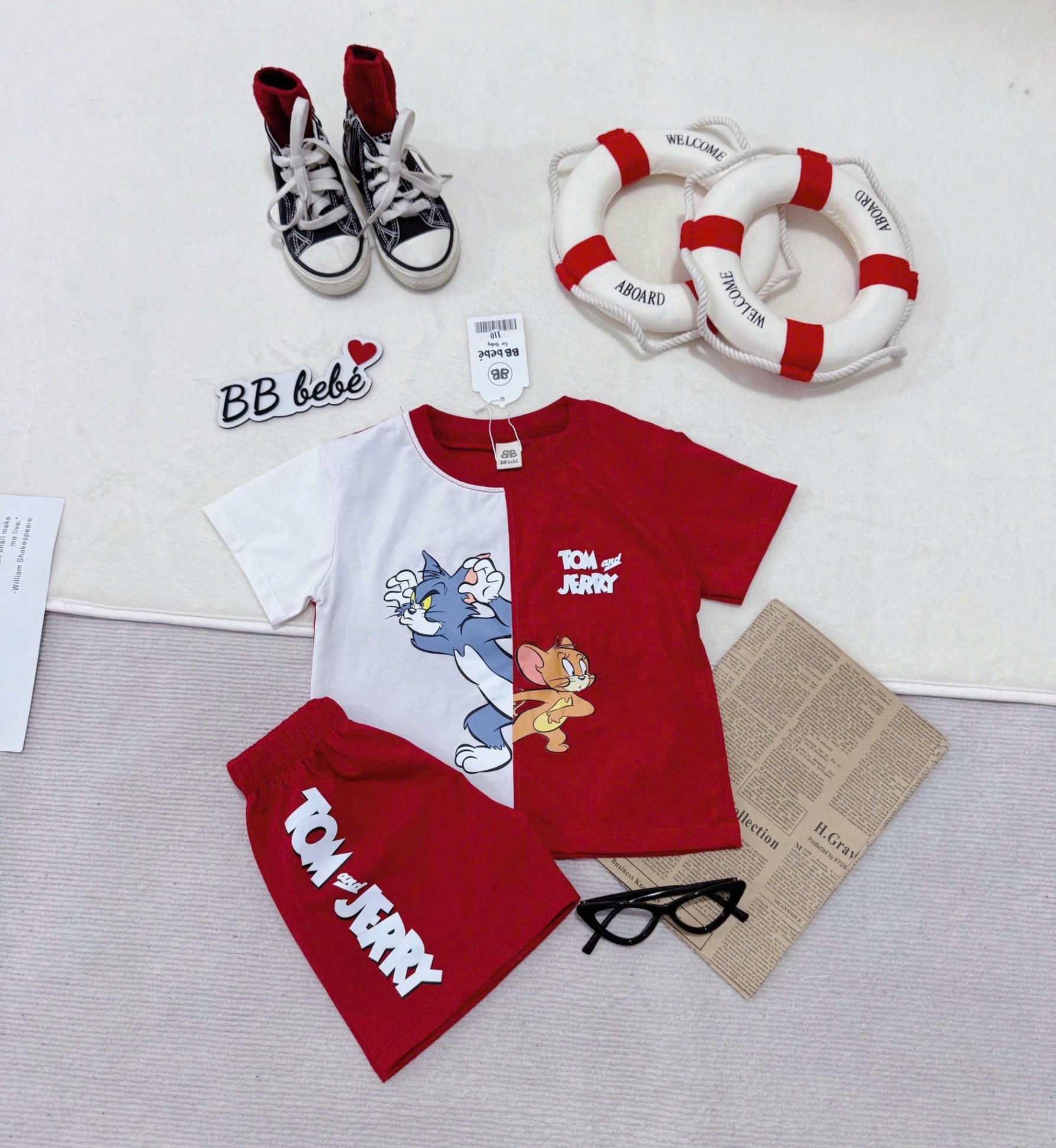A137 - SET BỘ TOM & JERRY BE ĐỎ