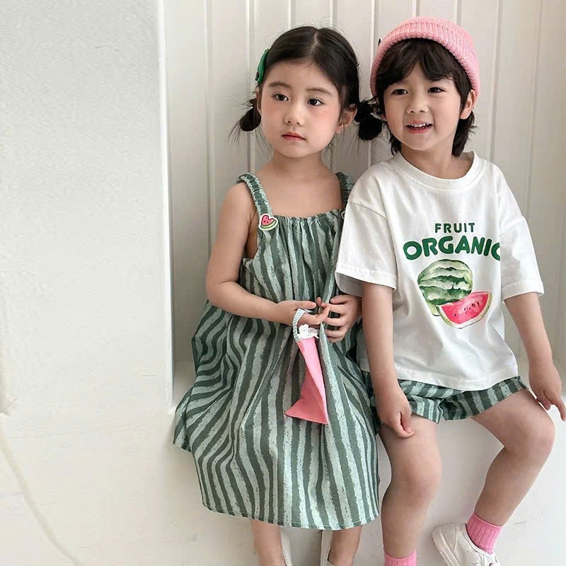 C275 - SET ĐÔI BÉ TRAI BÉ GÁI DƯA HẤU