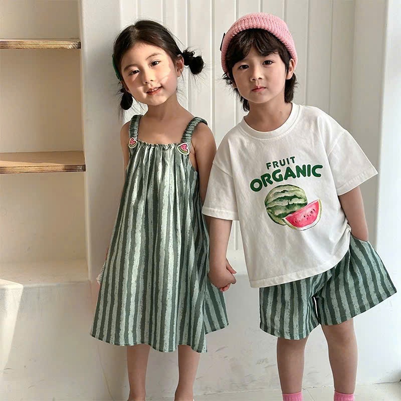 C275 - SET ĐÔI BÉ TRAI BÉ GÁI DƯA HẤU