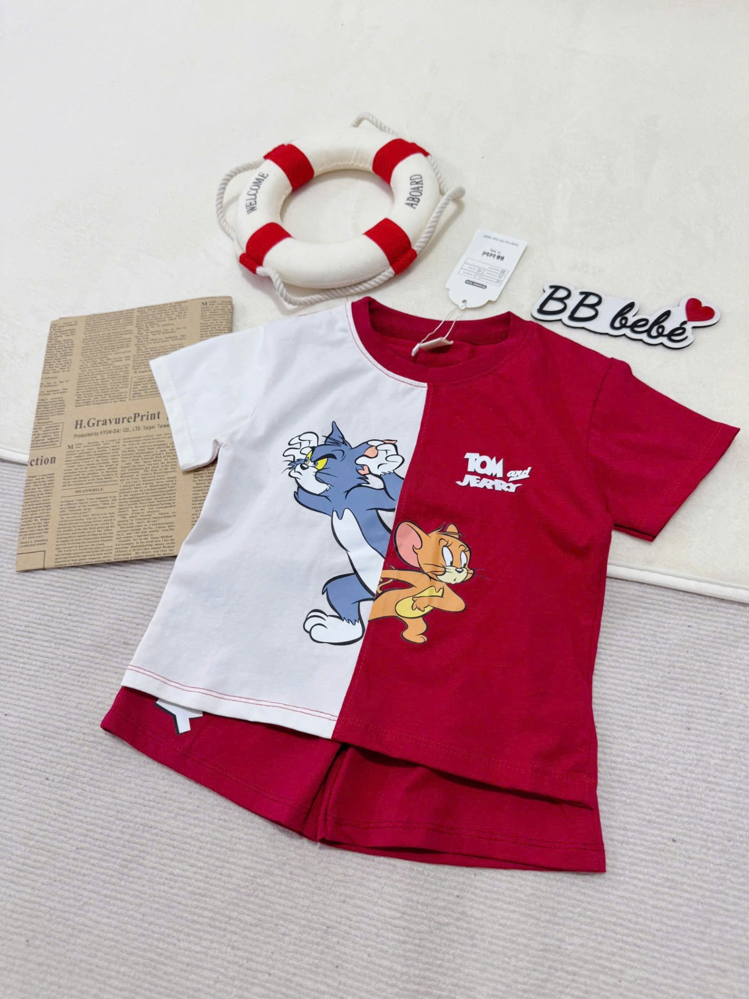 A137 - SET BỘ TOM & JERRY BE ĐỎ