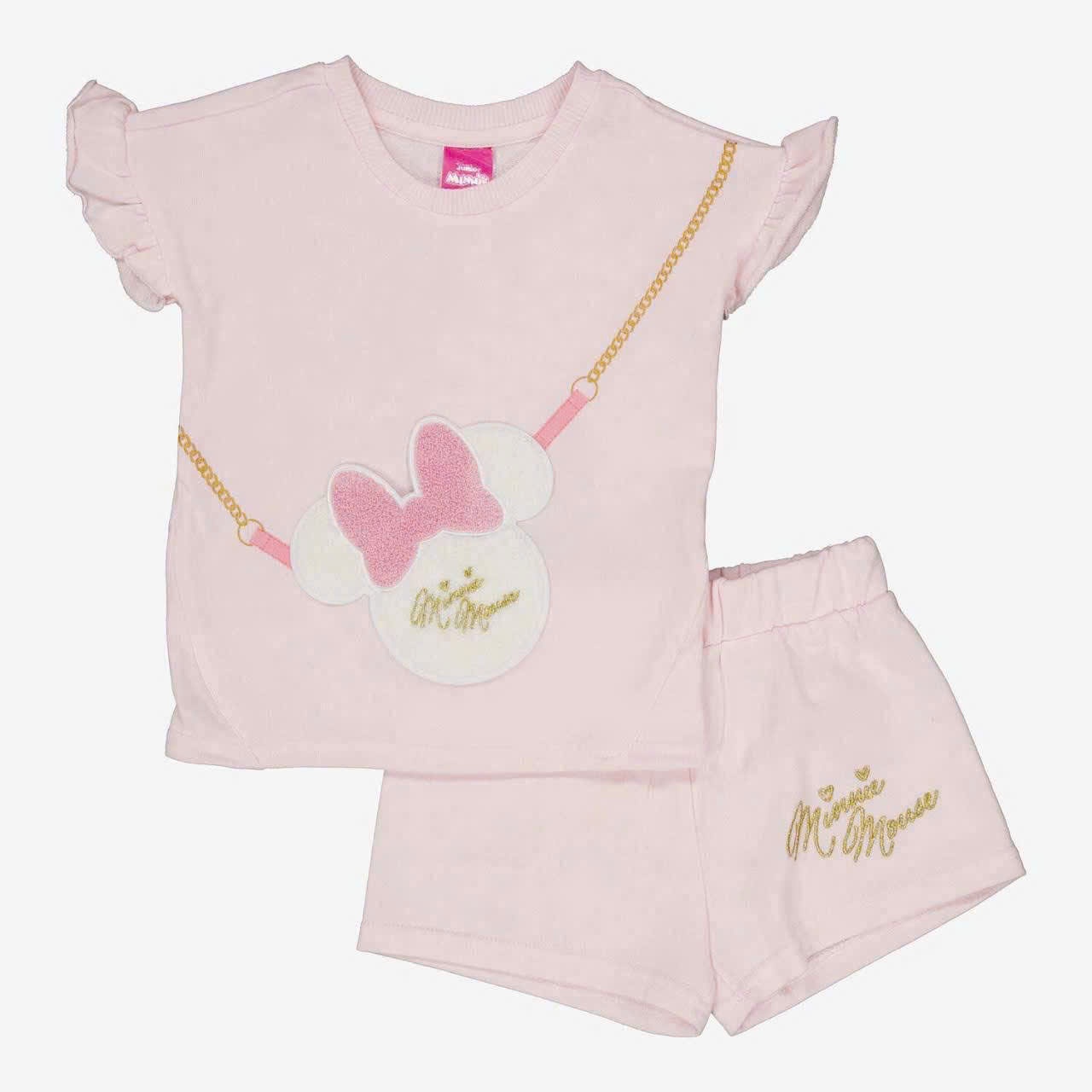 C88 - SET BỘ HỒNG MINNIE THÊU ĐÁP LÔNG NỔI