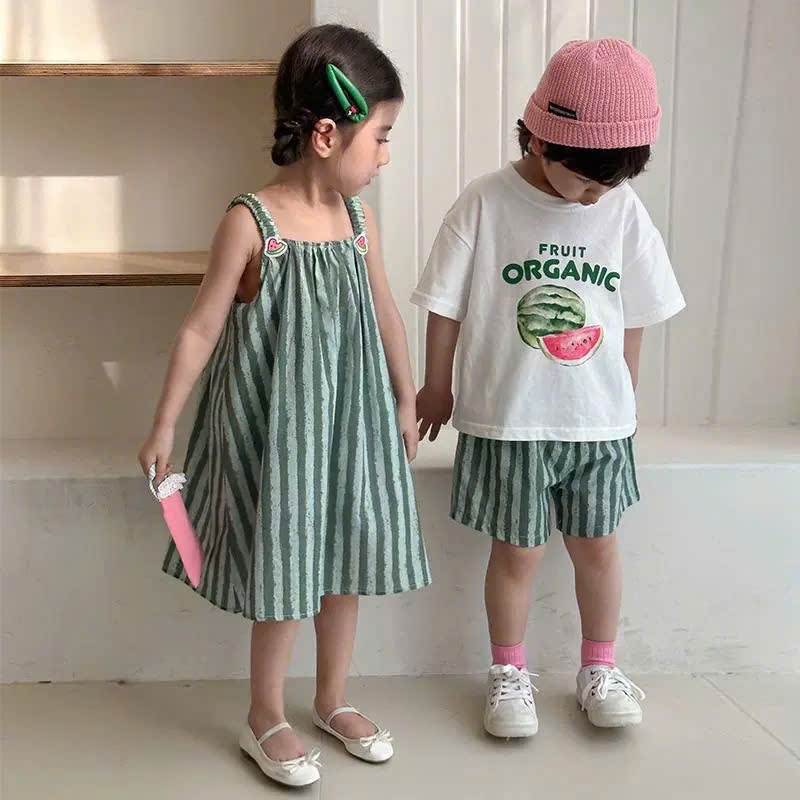 C275 - SET ĐÔI BÉ TRAI BÉ GÁI DƯA HẤU