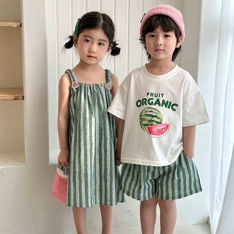 C275 - SET ĐÔI BÉ TRAI BÉ GÁI DƯA HẤU