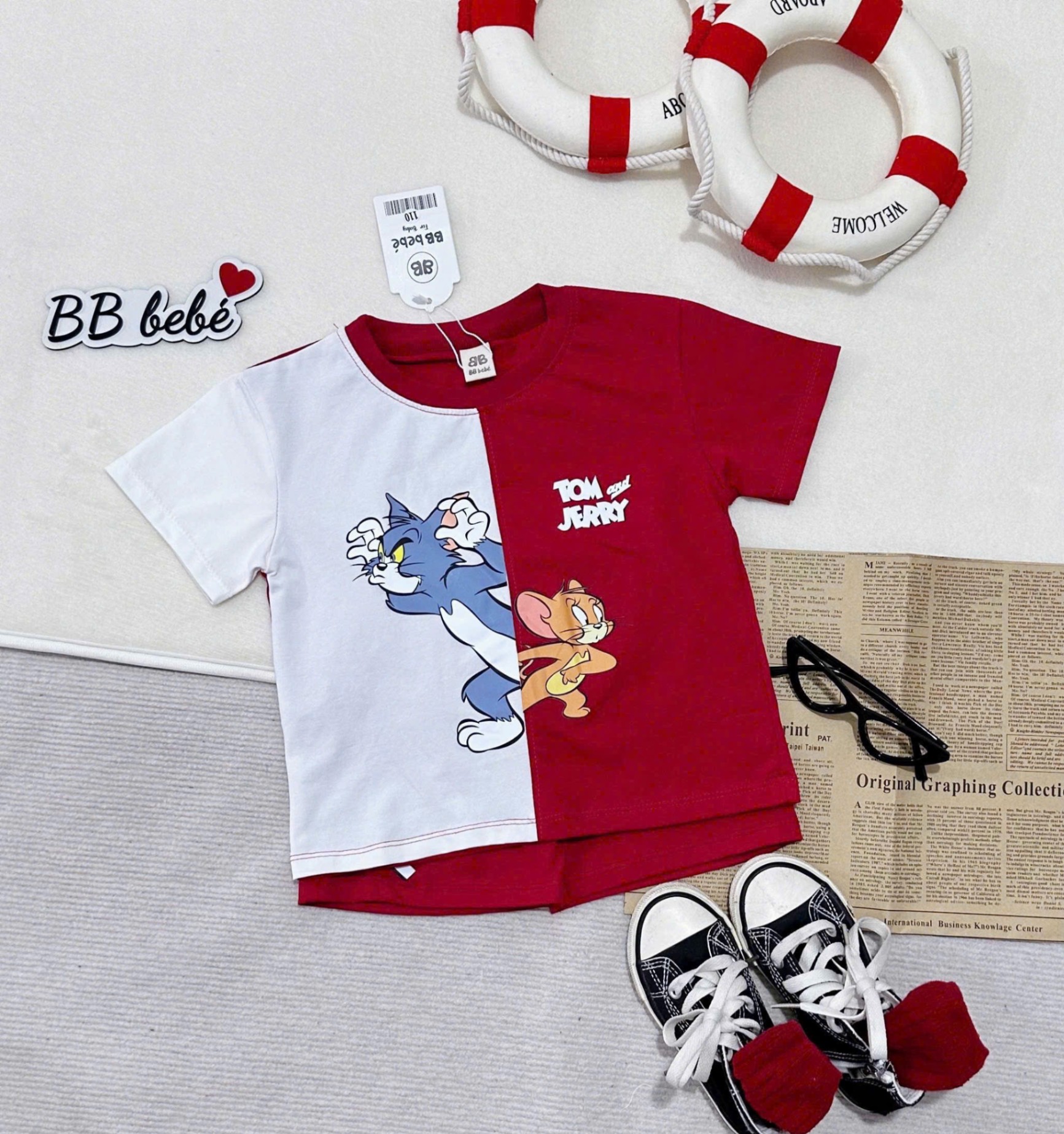A137 - SET BỘ TOM & JERRY BE ĐỎ