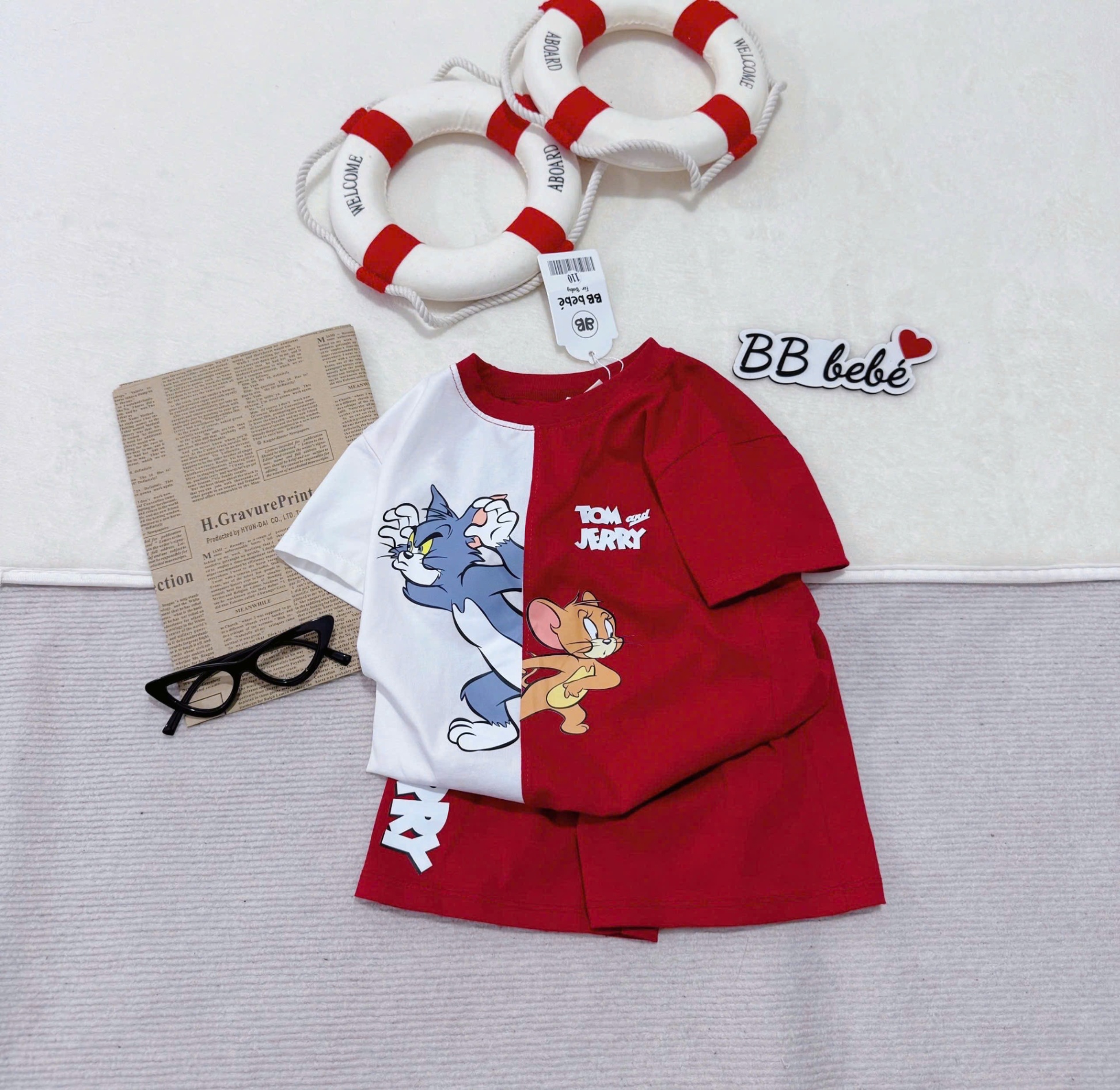 A137 - SET BỘ TOM & JERRY BE ĐỎ