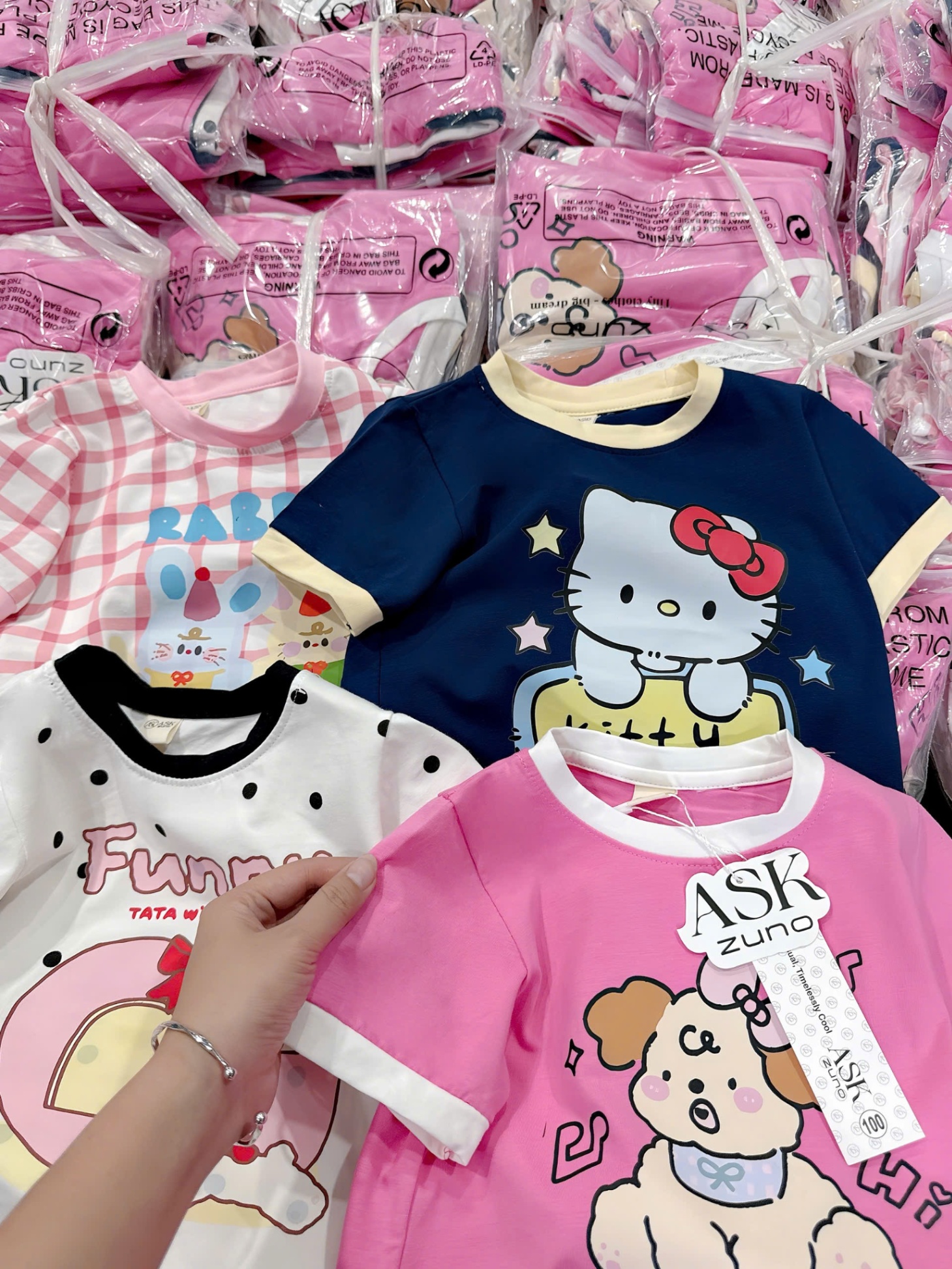 XẢ C123 - SET 4 ÁO PUPPY KITTY RABBIT FUNNY