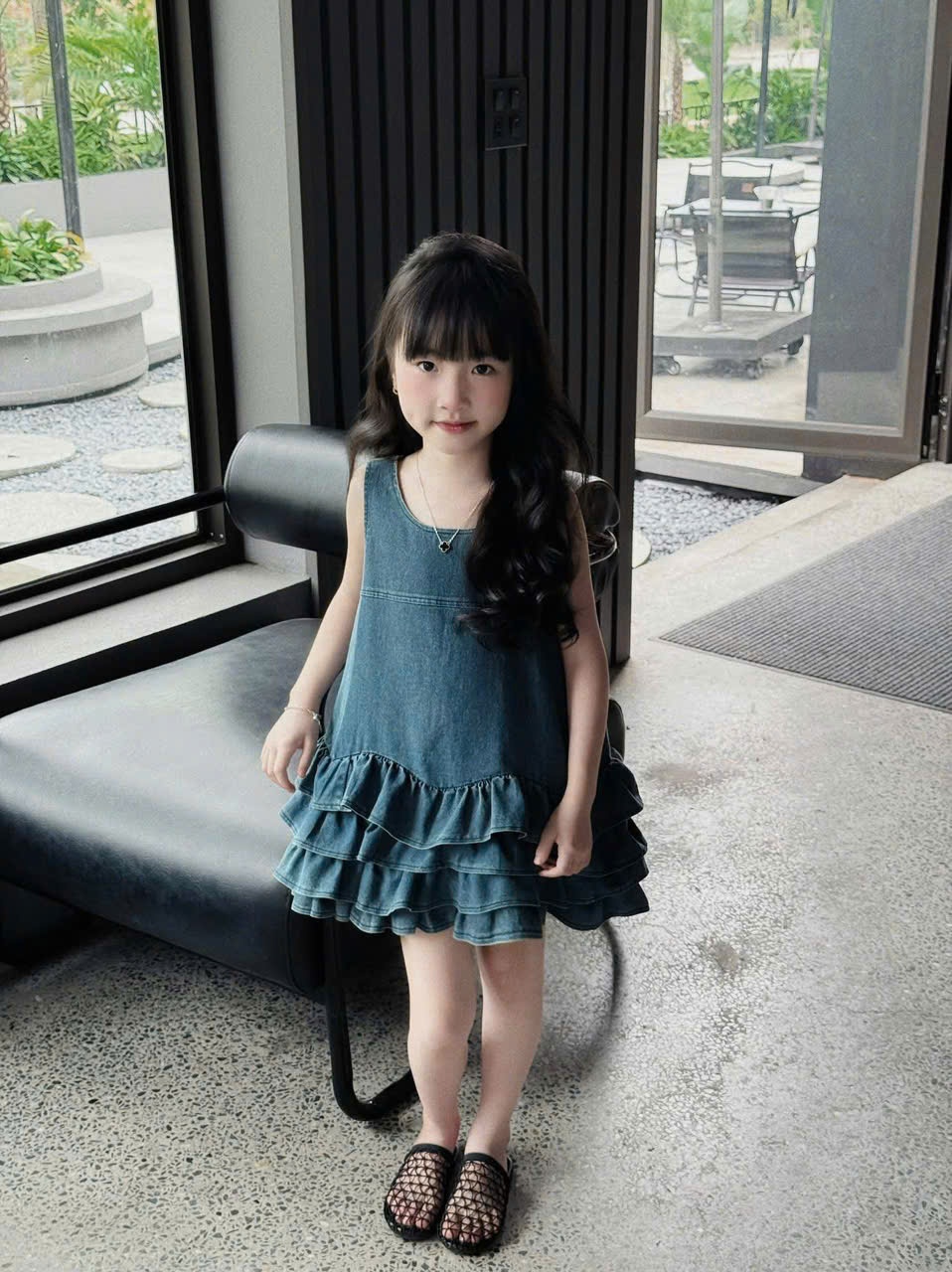 A734 - VÁY JEAN TẦNG SÁT NÁCH BÉ GÁI