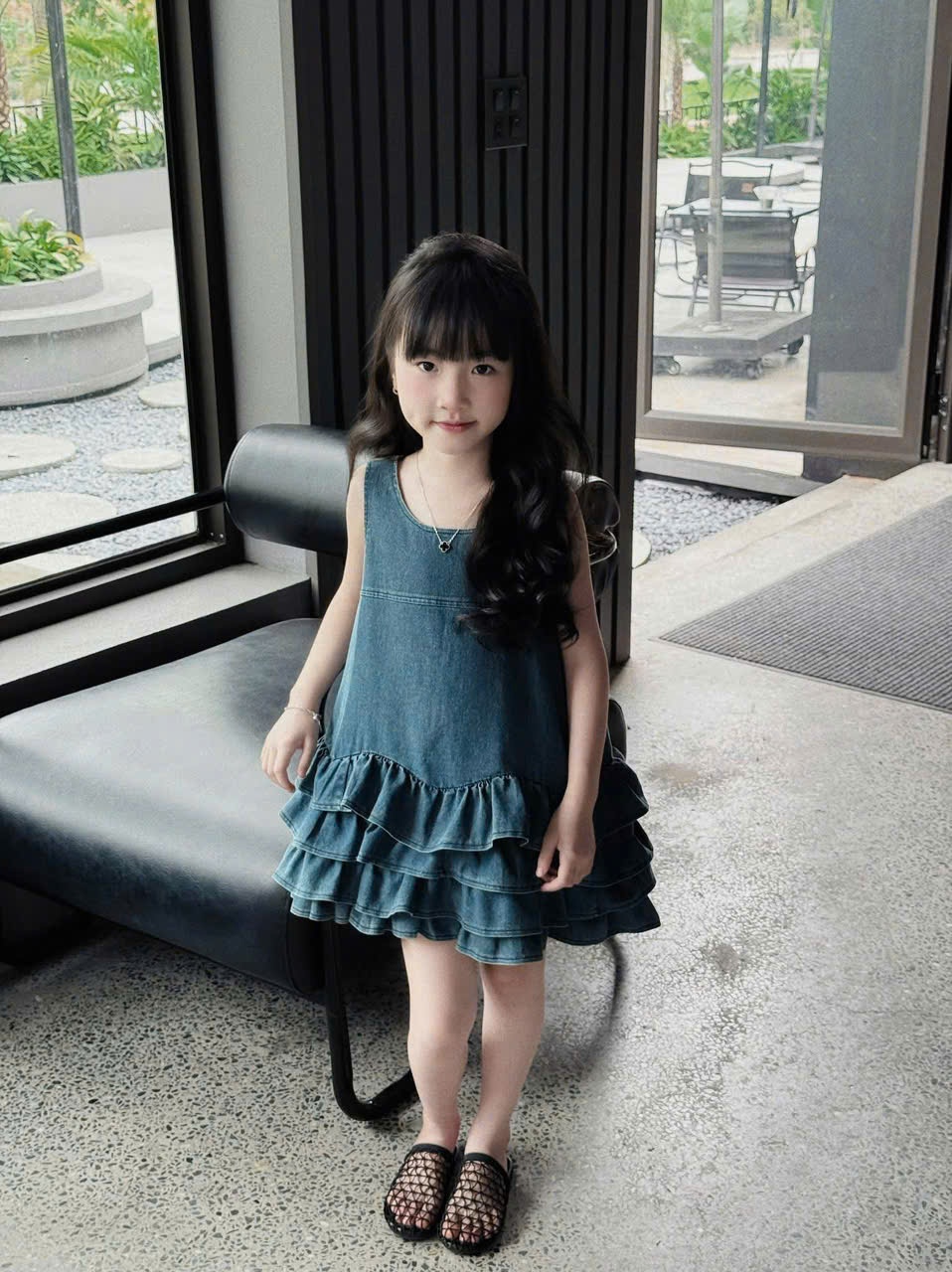 A734 - VÁY JEAN TẦNG SÁT NÁCH BÉ GÁI