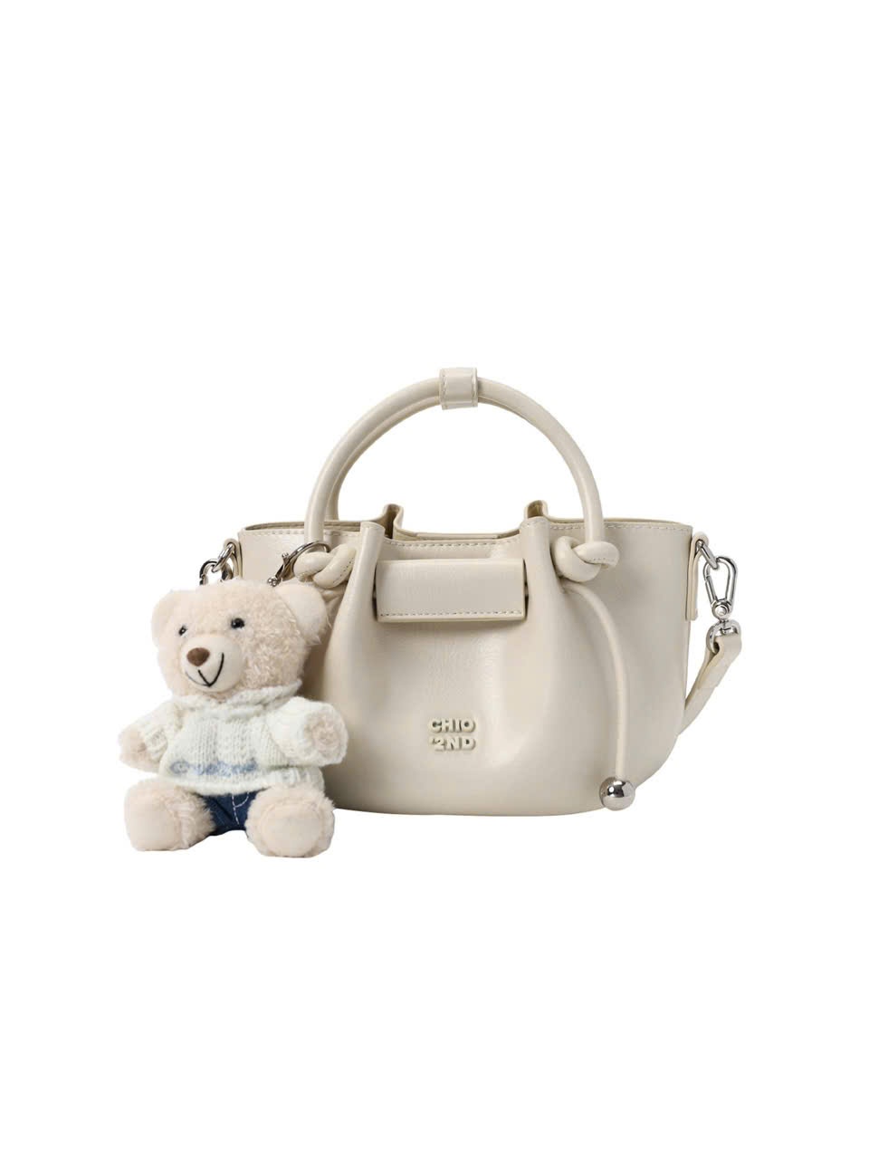 A573 - TÚI XÁCH CHIO TRẮNG KEM SIZE 17CM