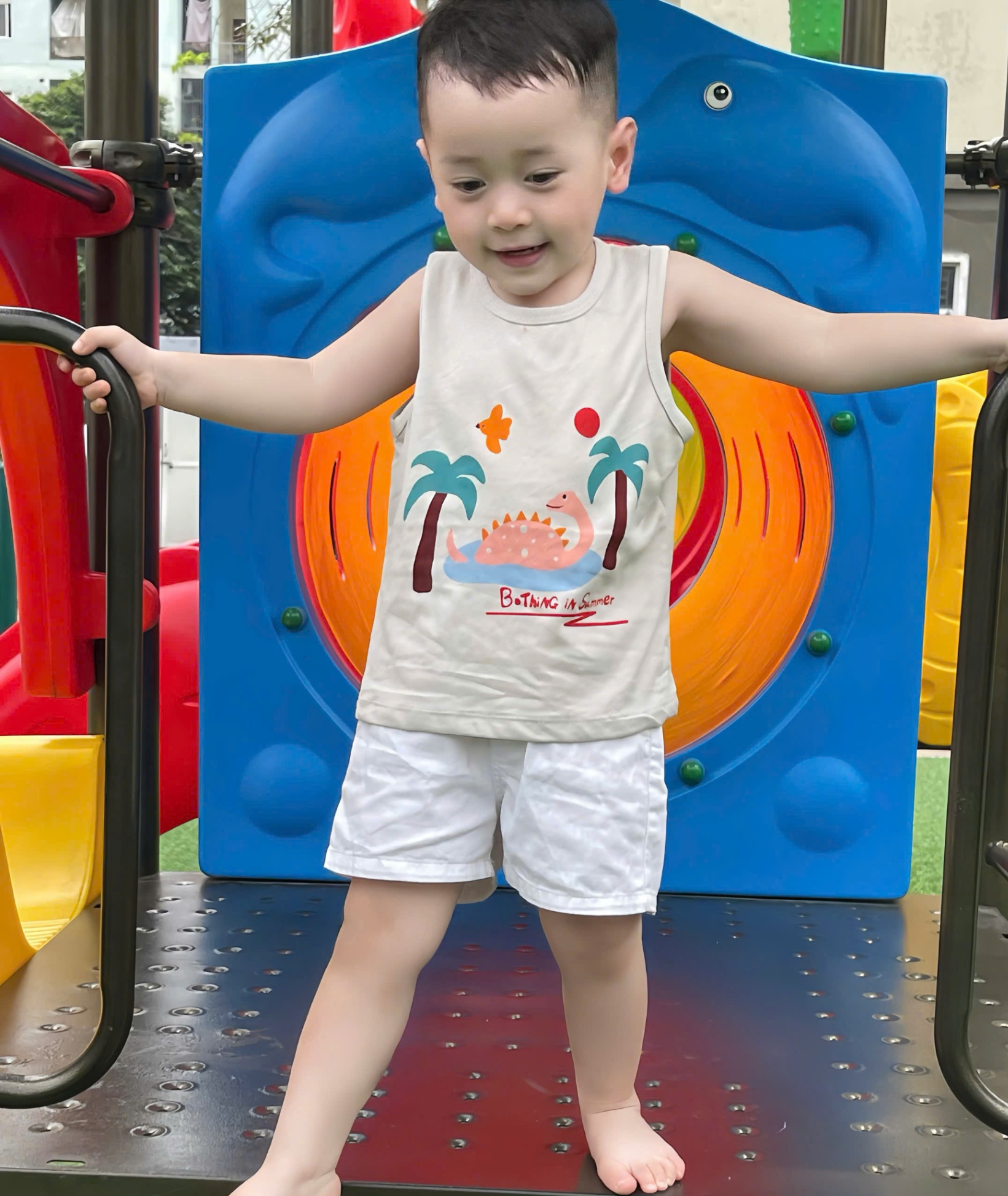 B288 - SET 4 ÁO BA LỖ XANH TRẮNG BE NÂU
