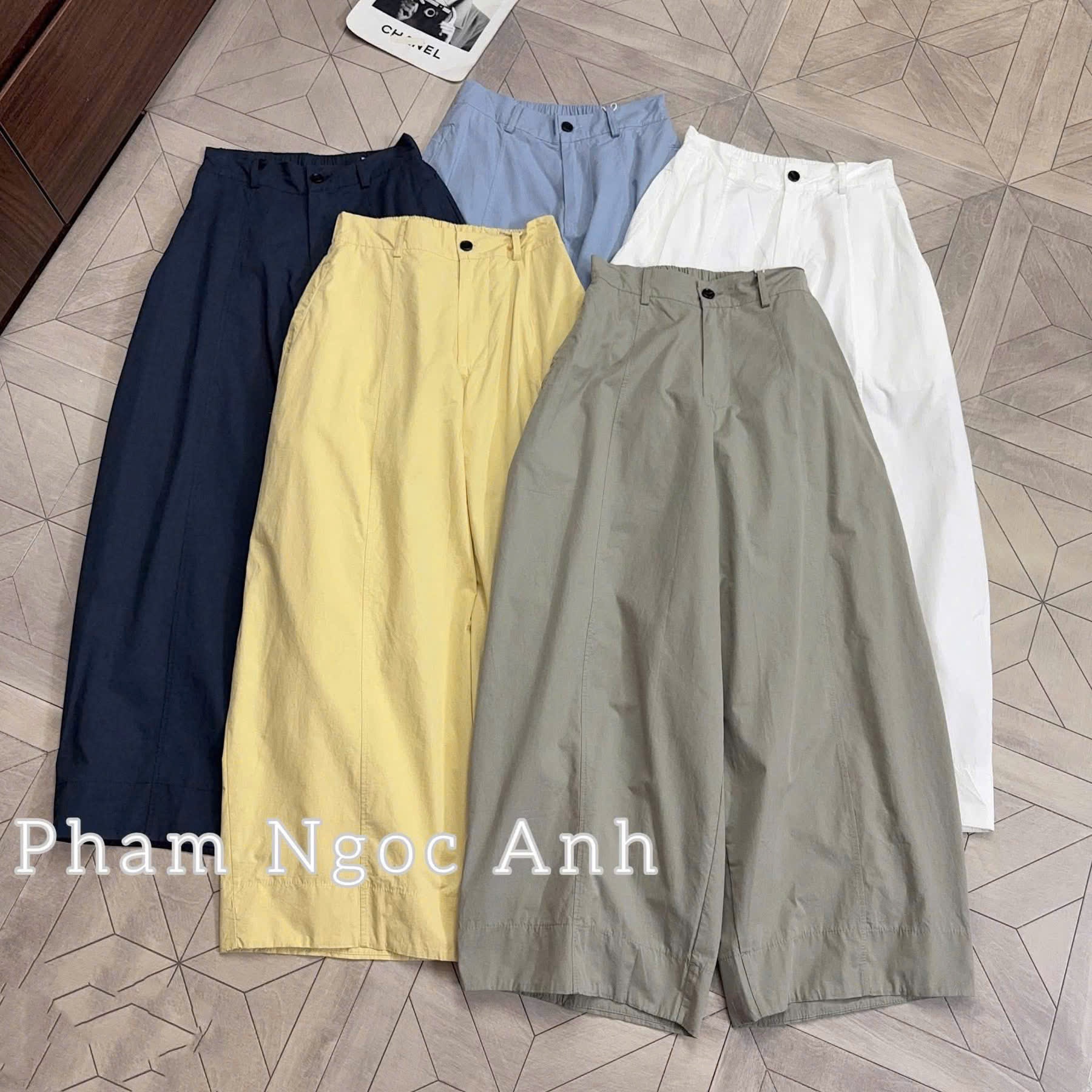 A317 - (G0M) QUẦN KAKI LỤA DÁNG SUÔNG 5 MÀU