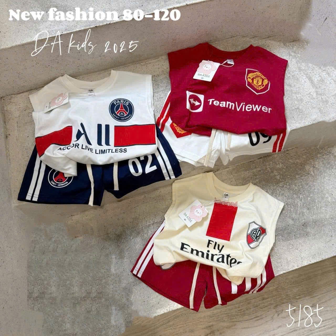 A226 -(GOM) SET 3 BỘ PARIS SG, MU , RIVER PLATE BE TRẮNG ĐỎ