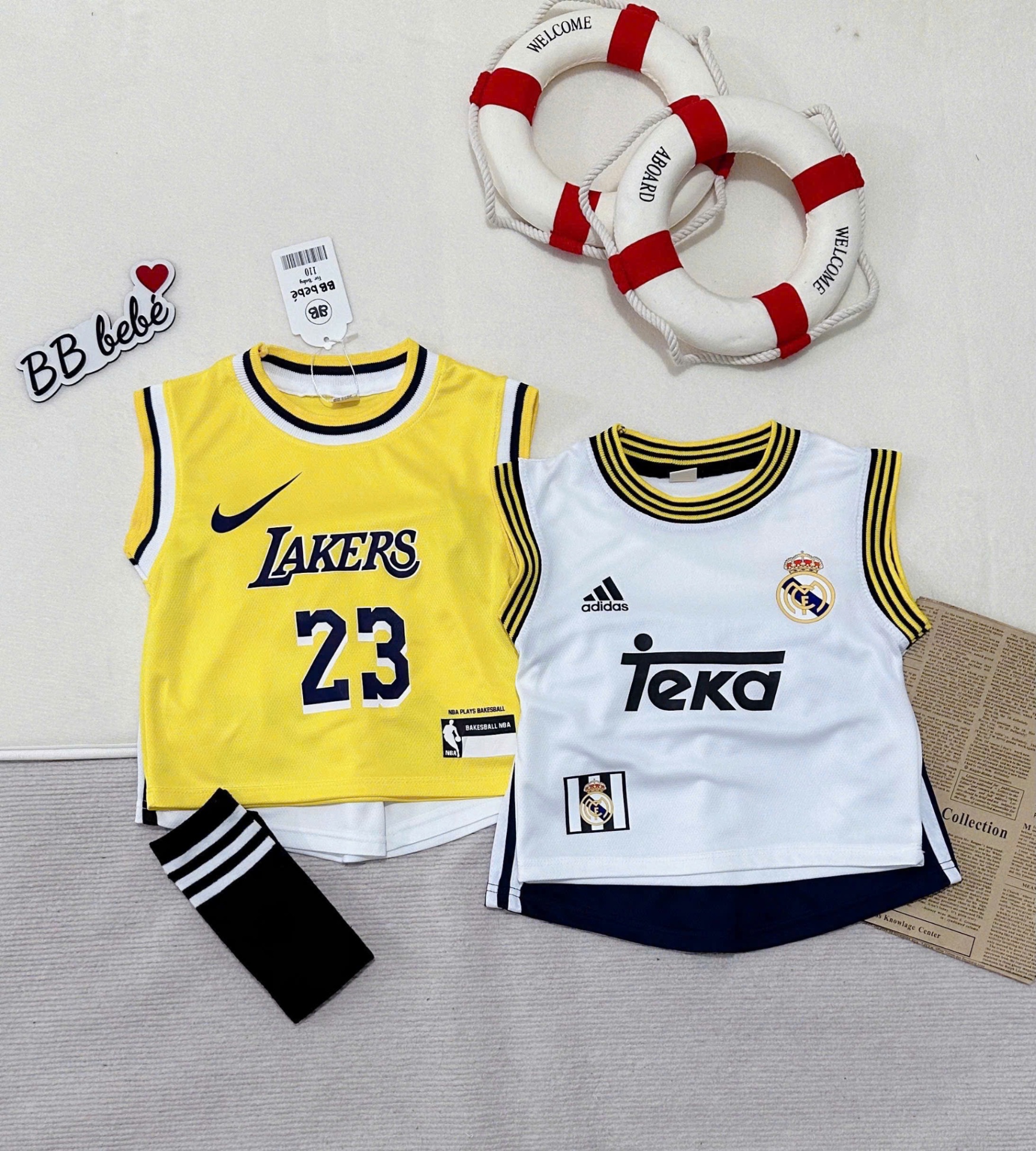 A771 - SET 2 BỘ TAKA LAKERS TRẮNG VÀNG