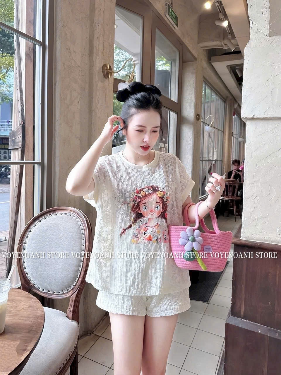 B886 -(GOM) SET REN MỀM HÌNH EM BÉ CÀI HOA