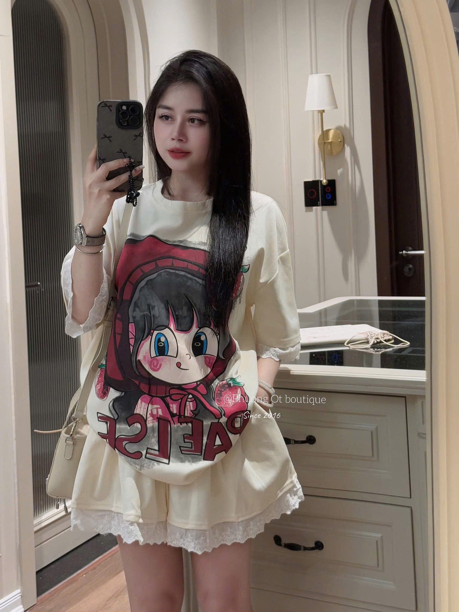 B658 - (GOM) SET BỘ REN CÔ BÉ QUÀNG KHĂN ĐỎ
