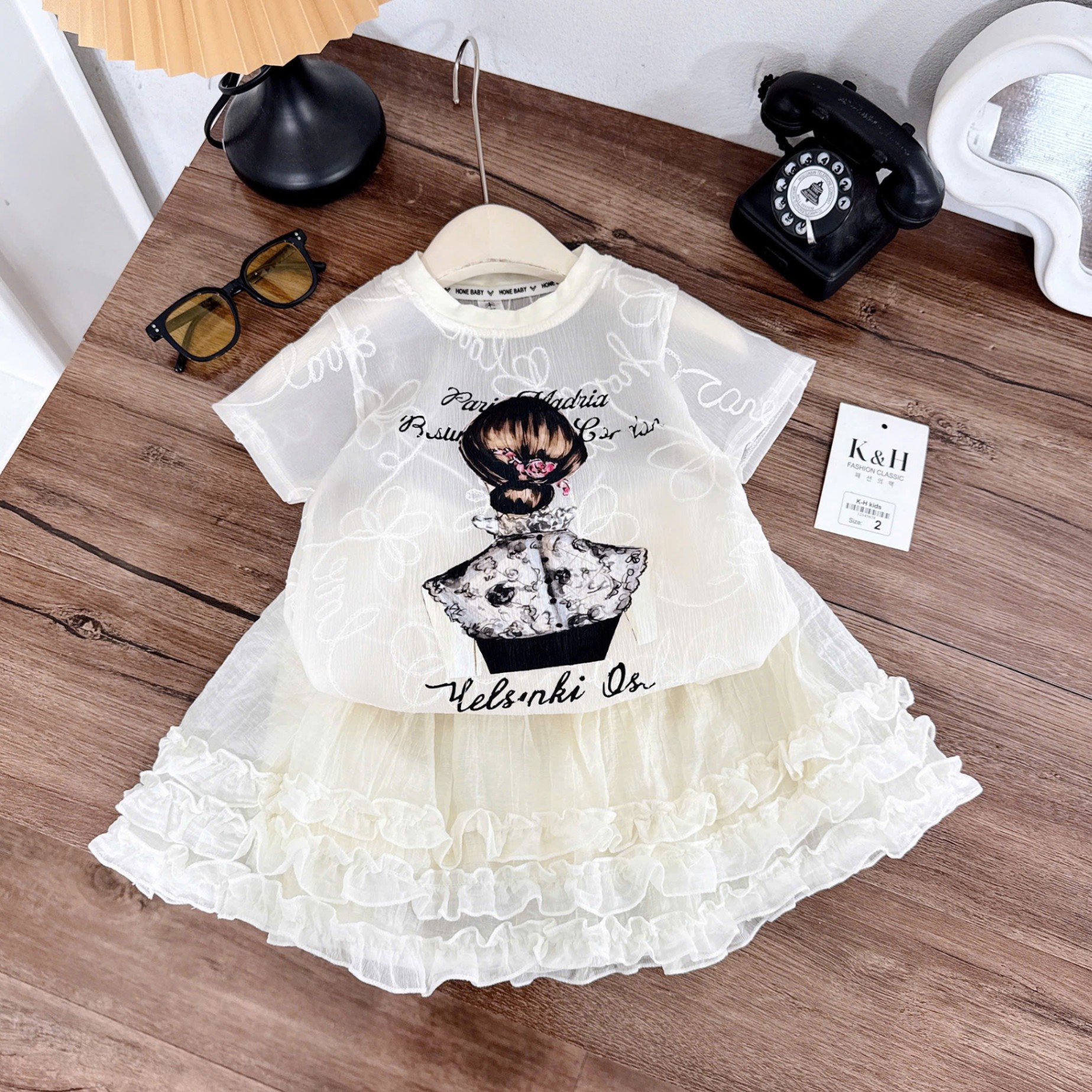 B648 - (GOM)SET REN TRẮNG CÔ GÁI CÀI TRÂM BG