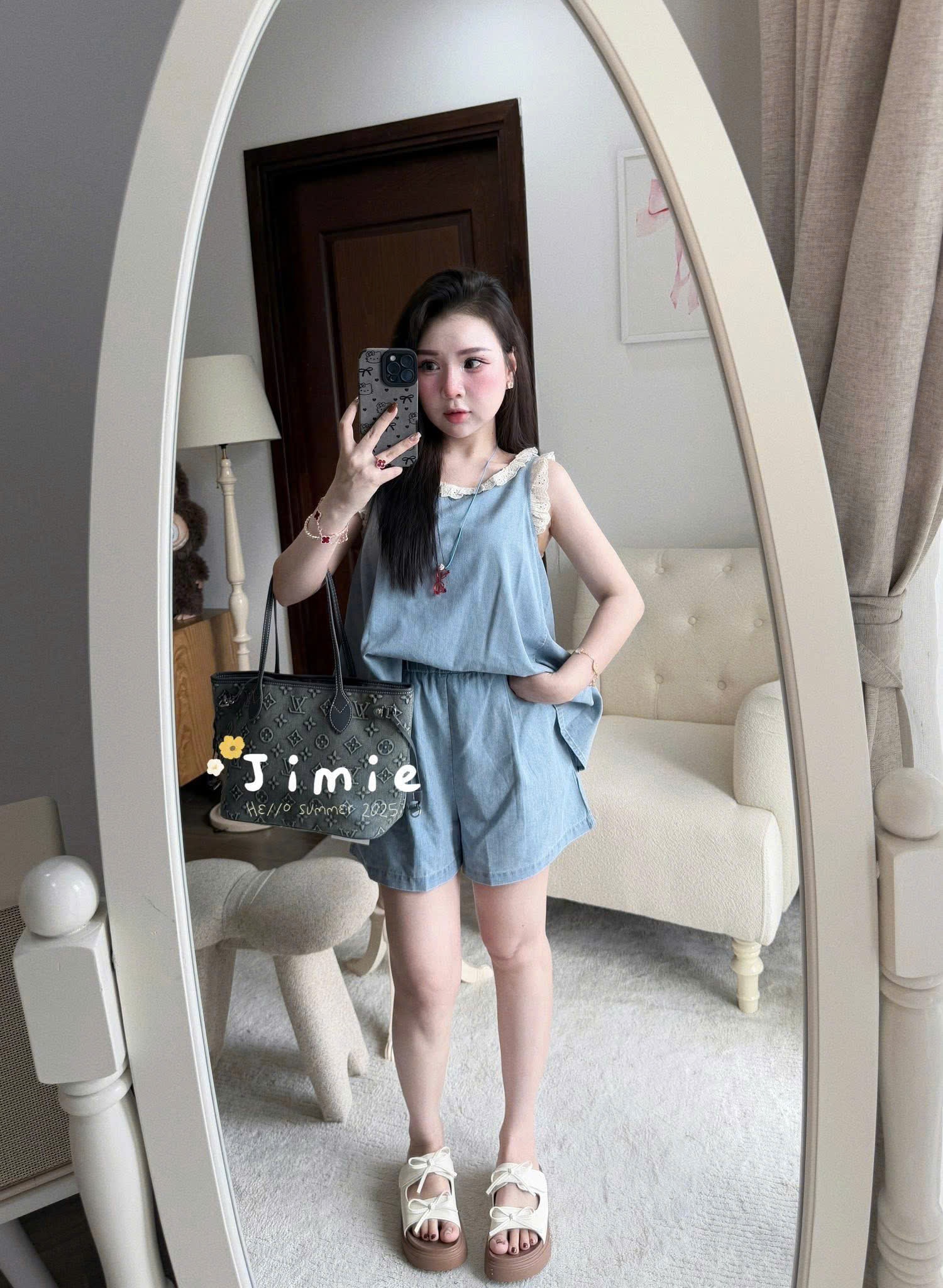 B491 - SET BỘ BÒ GIẤY 2 DÂY VIỀN REN