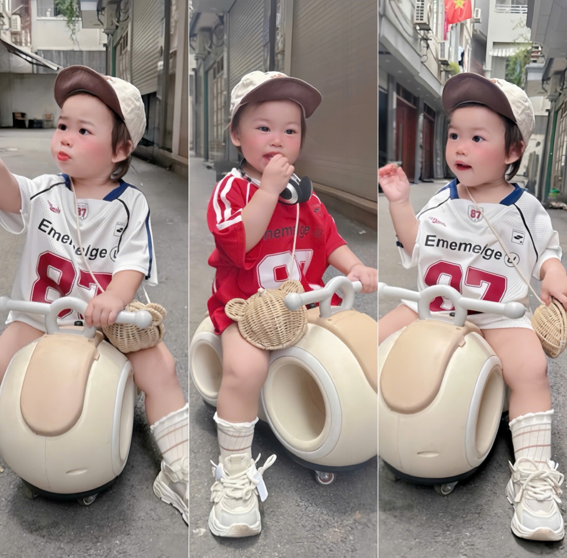 C385 - SET 2 ÁO PHÔNG LƯỚI SỐ 87 TRẮNG ĐỎ