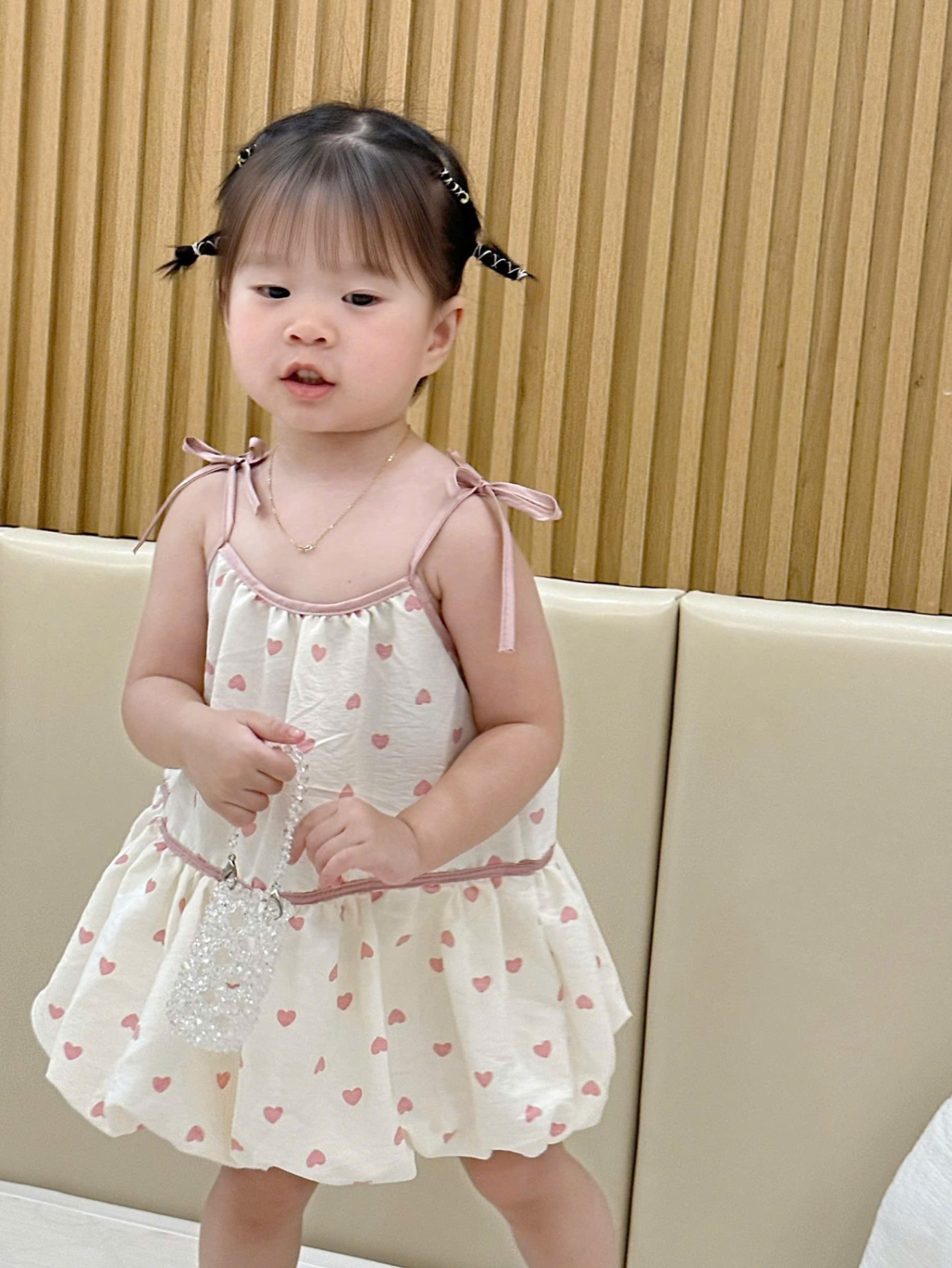 C349 - SET 2 VÁY BÍ BỒNG TRÁI TIM NƠ HỒNG TRẮNG