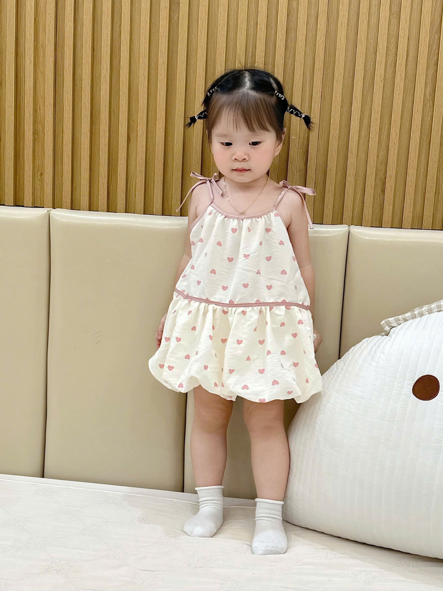C349 - SET 2 VÁY BÍ BỒNG TRÁI TIM NƠ HỒNG TRẮNG