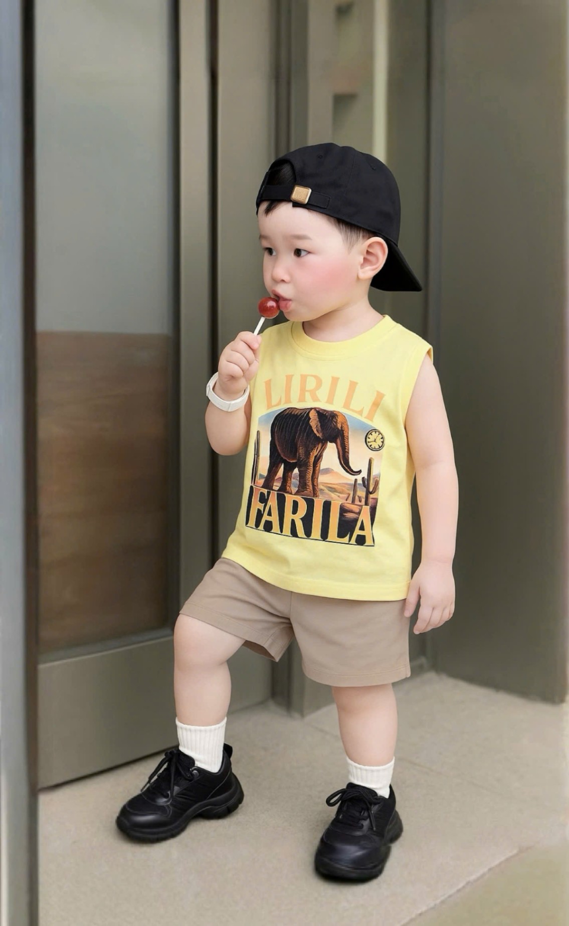 A775 - SET BỘ VOI LIRILI LARILA VÀNG QUẦN NÂU