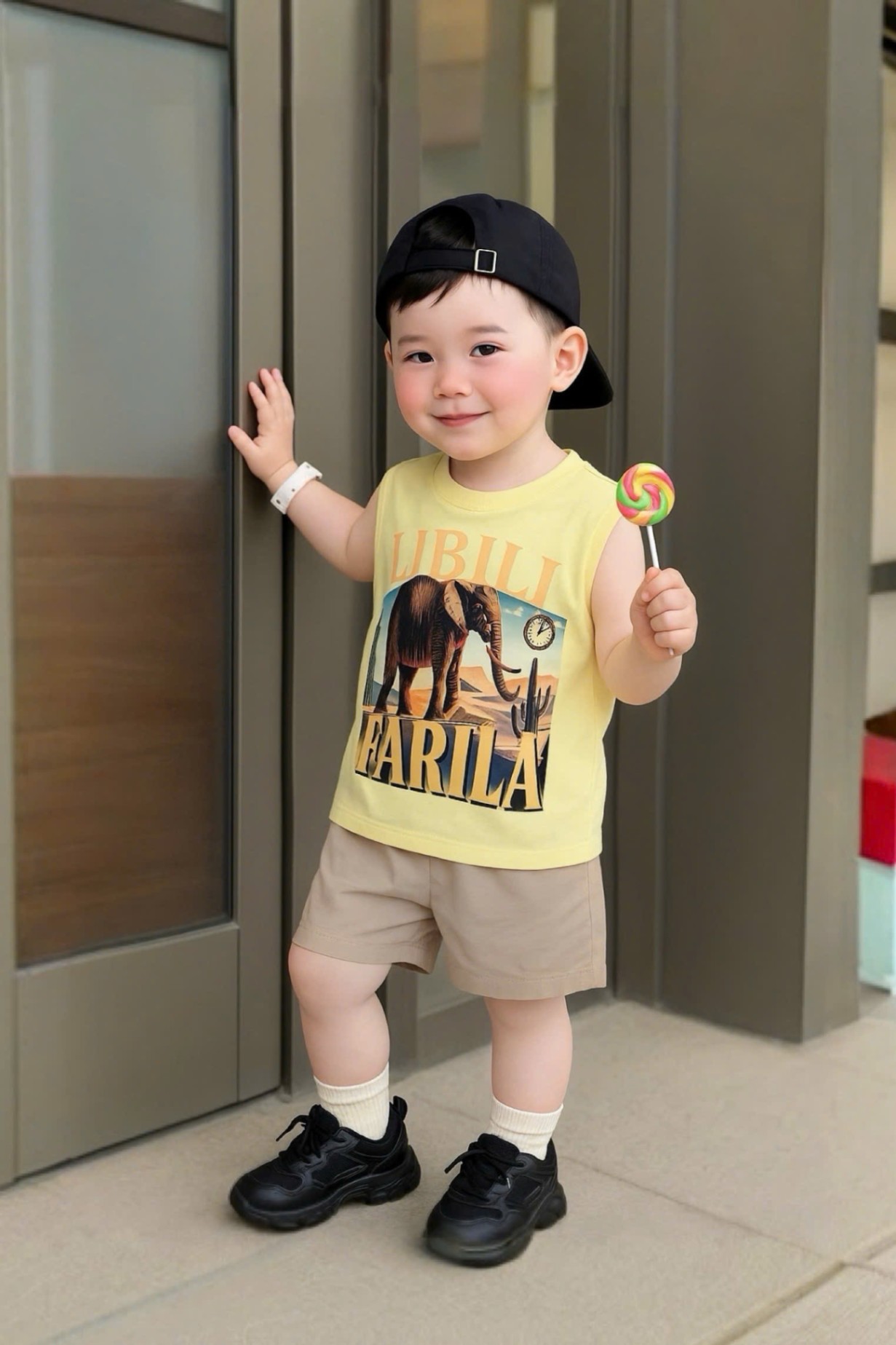 A775 - SET BỘ VOI LIRILI LARILA VÀNG QUẦN NÂU