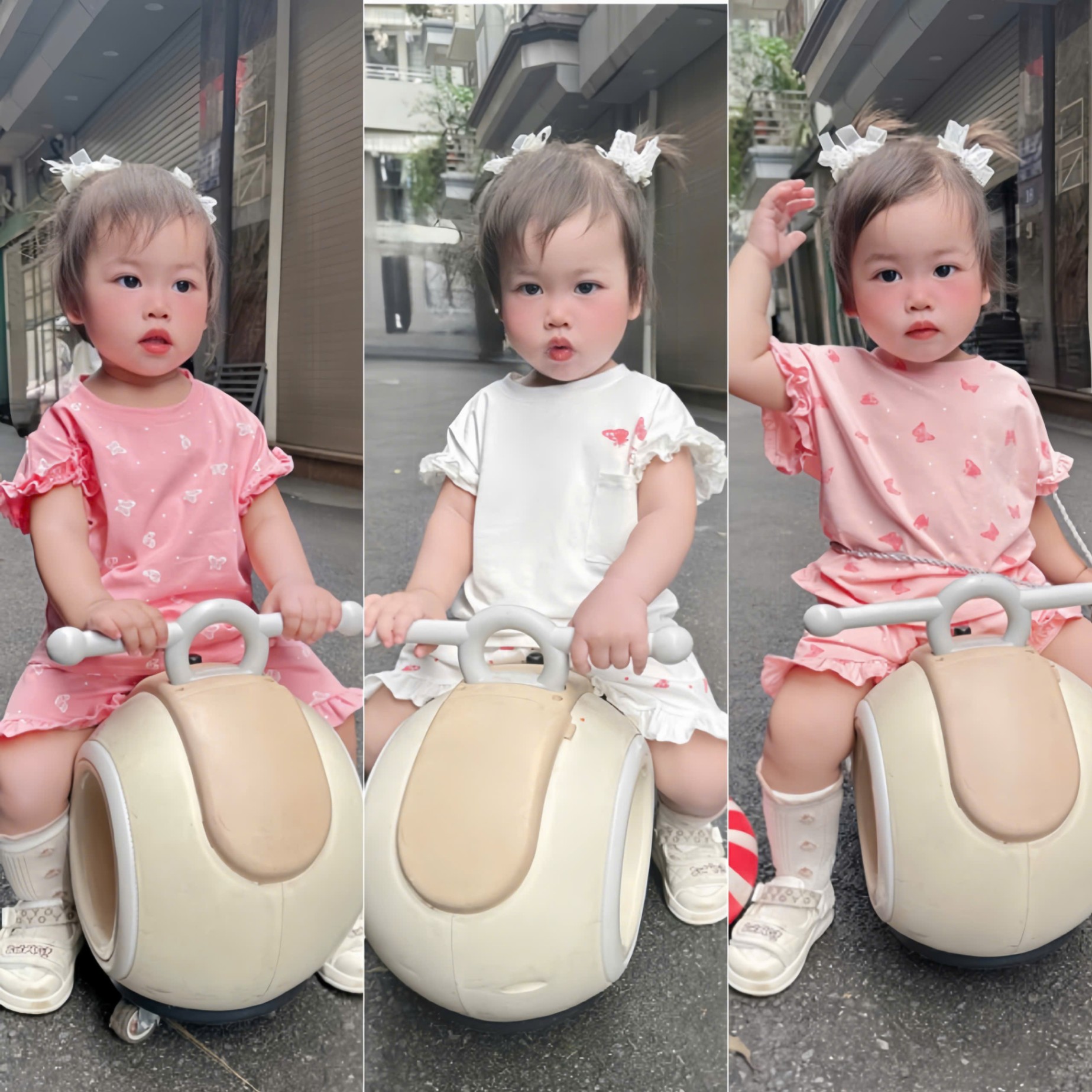 B379 - SET 3 BỘ BƯỚM HỒNG SÁT NÁCH BÈO