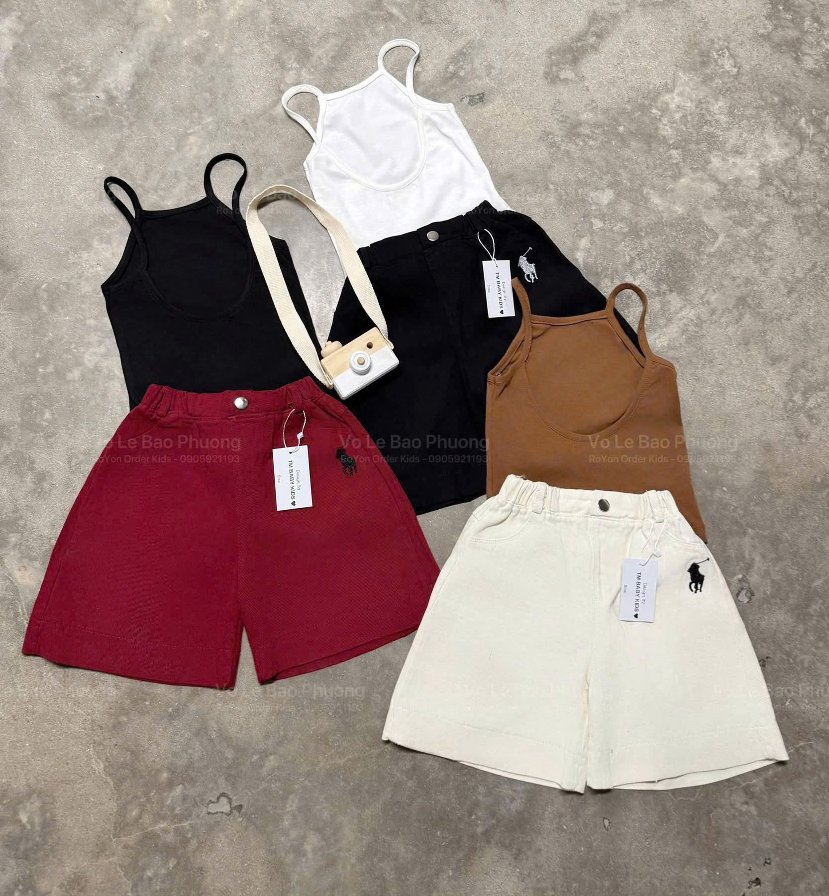 B380 - SET BỘ 2 DÂY HỞ LƯNG QUẦN LỬNG THÊU NGỰA