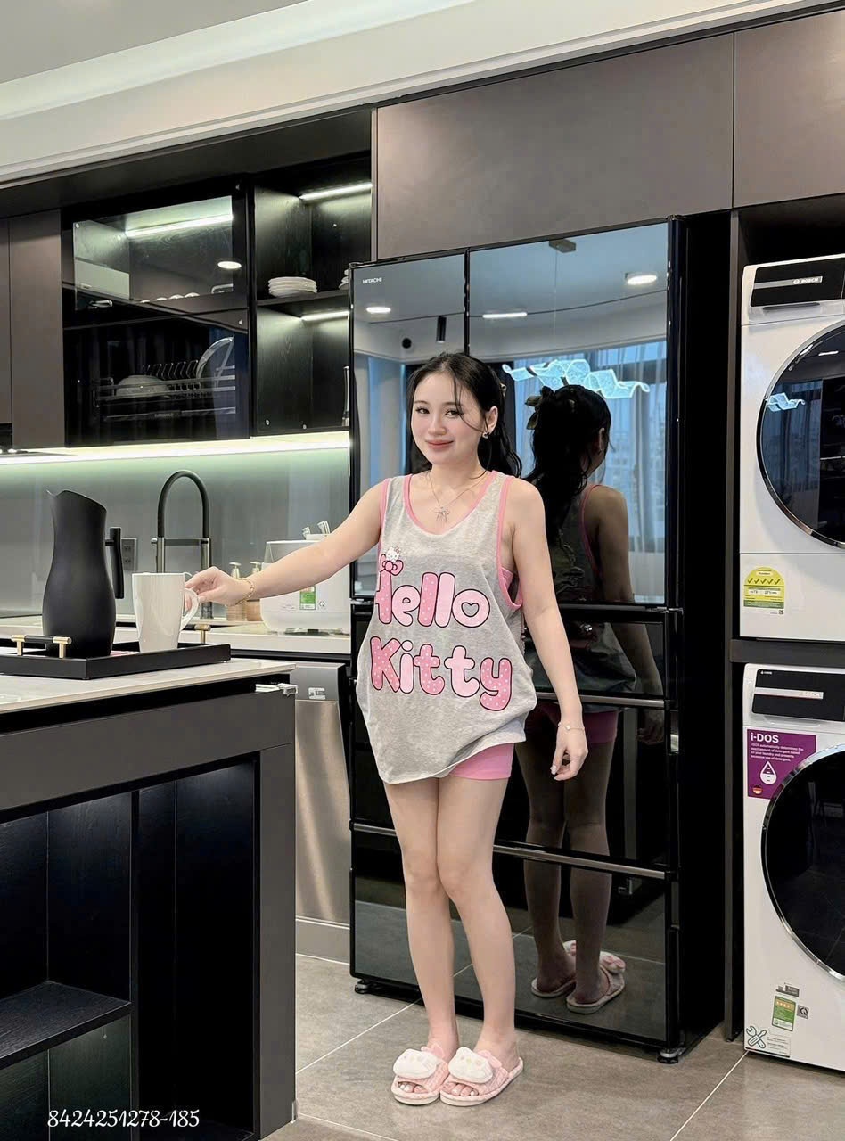 A634 - SET BỘ SÁT NÁCH CHỮ HELLO KITTY VIỀN