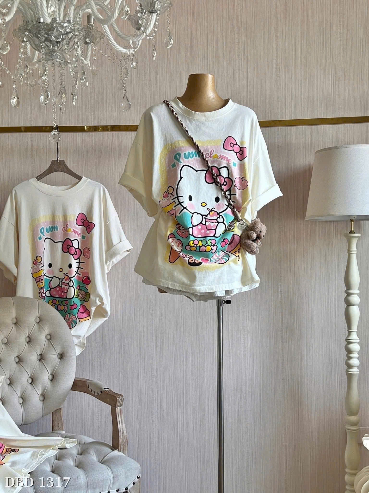 B611 - ÁO PHÔNG MÈO KITTY BE ĐÔI MẸ CON