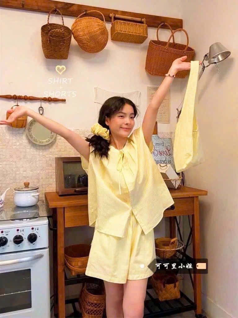 A866 - SET BỌ VÀNG MƠ BUỘC NƠ CỔ