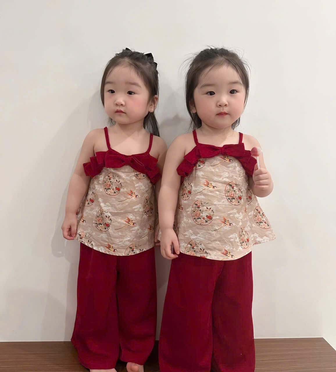 C303 - SET LỤA 2 DÂY NƠ NGỰC QUẦN ĐỎ