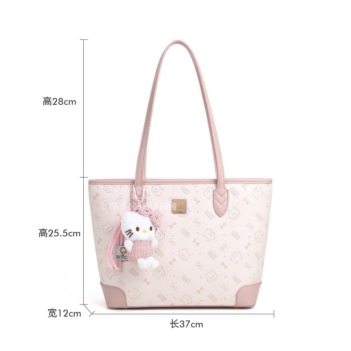 C78 - TÚI XÁCH KITTY PASTEL XANH HỒNG
