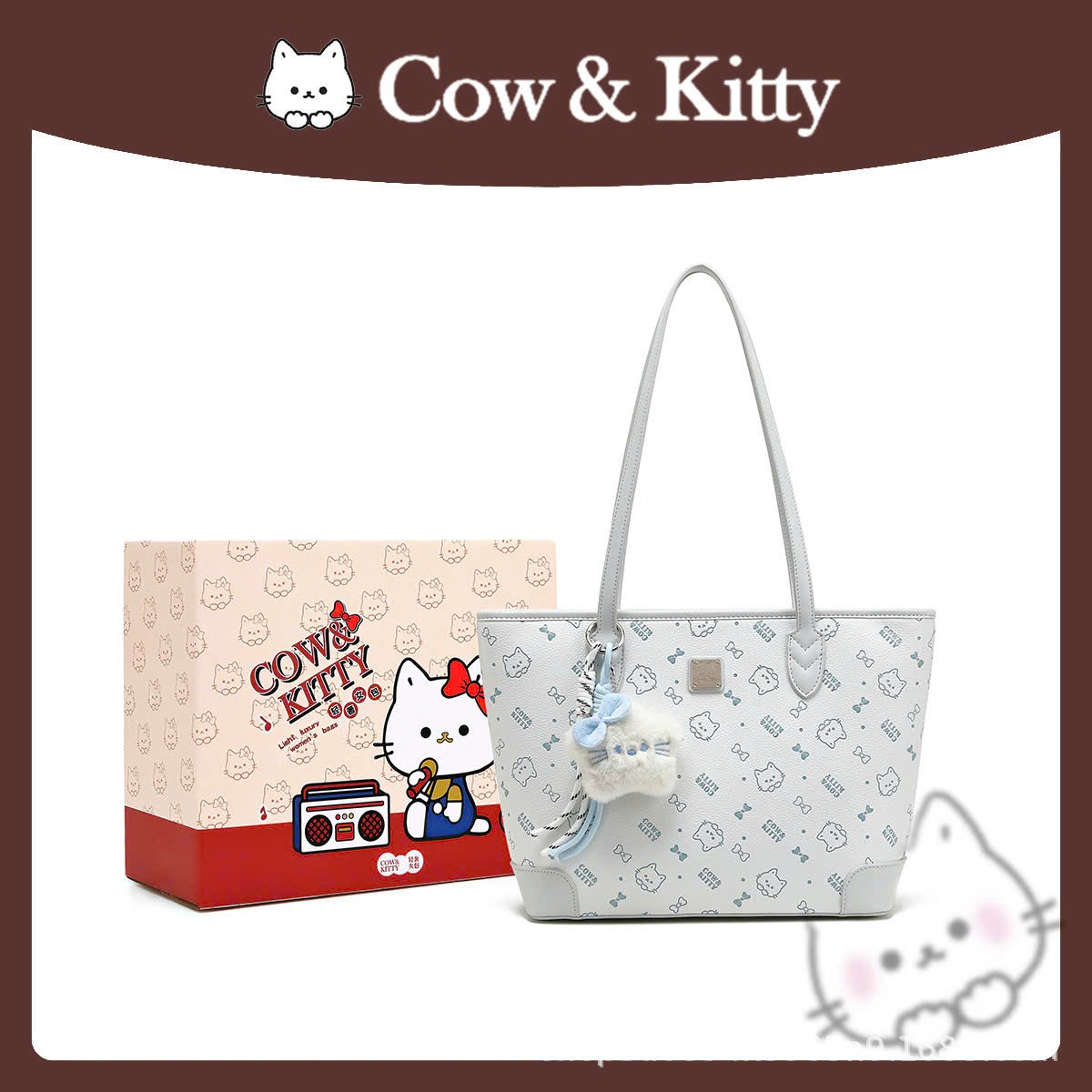 C78 - TÚI XÁCH KITTY PASTEL XANH HỒNG