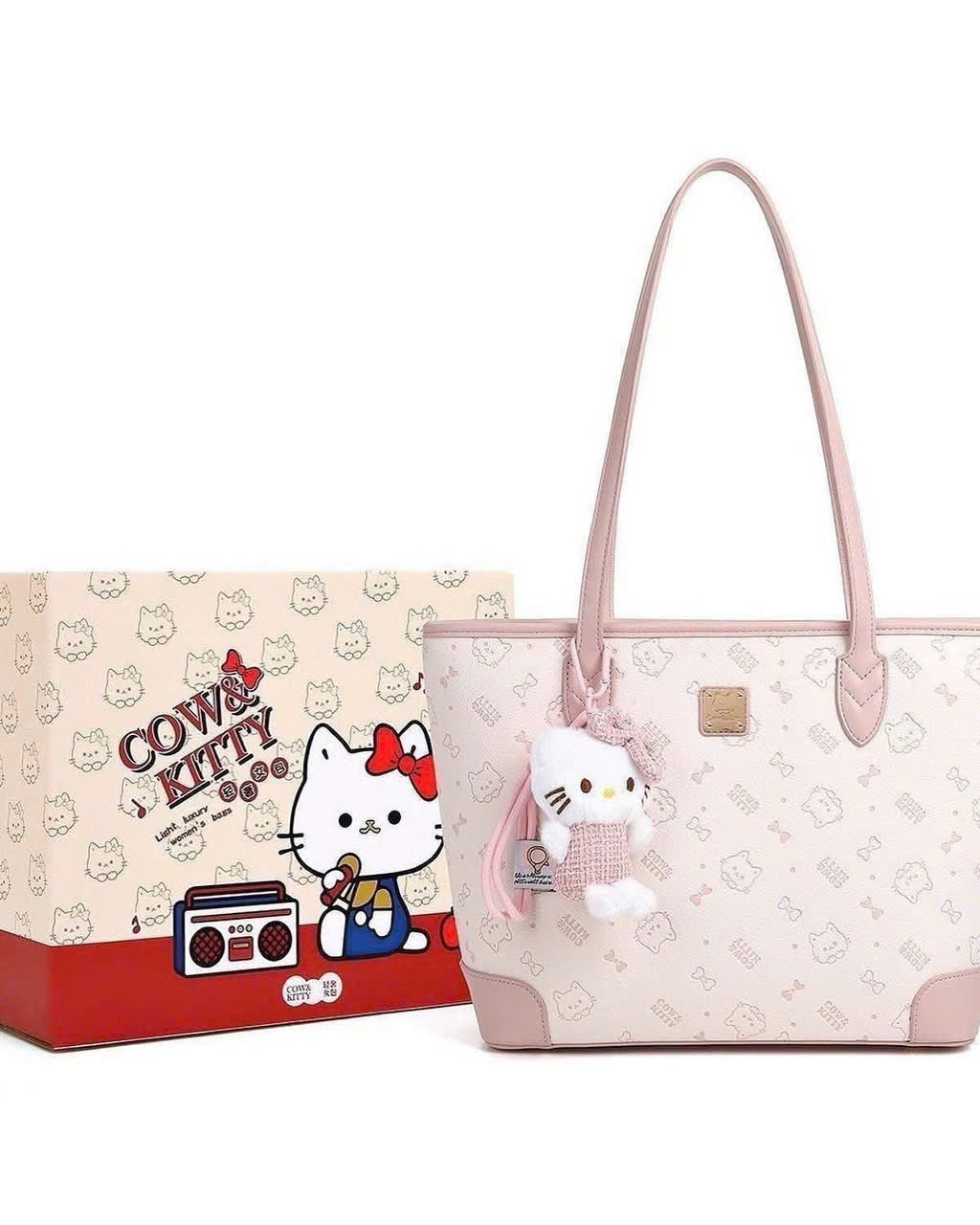 C78 - TÚI XÁCH KITTY PASTEL XANH HỒNG