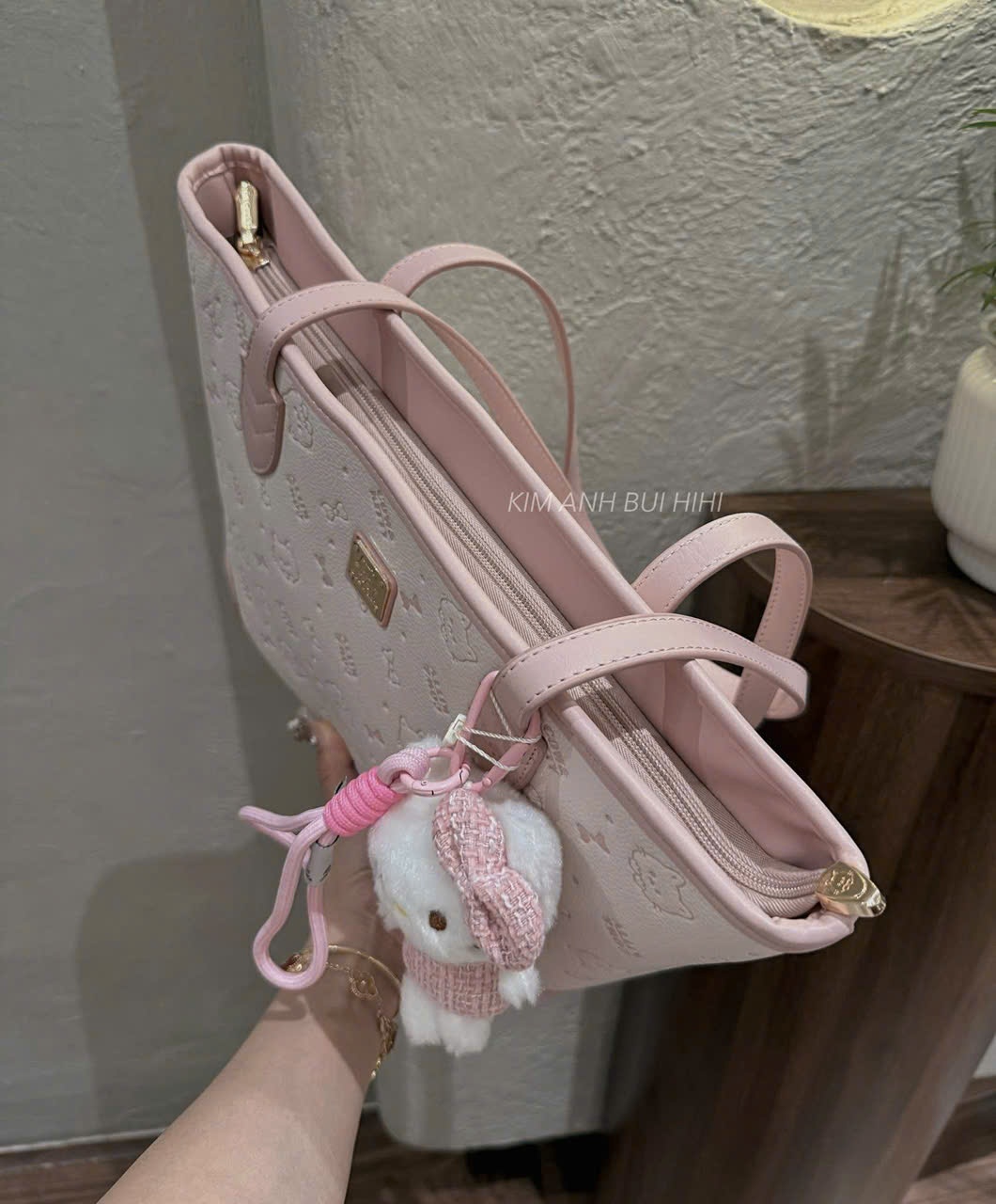 C78 - TÚI XÁCH KITTY PASTEL XANH HỒNG