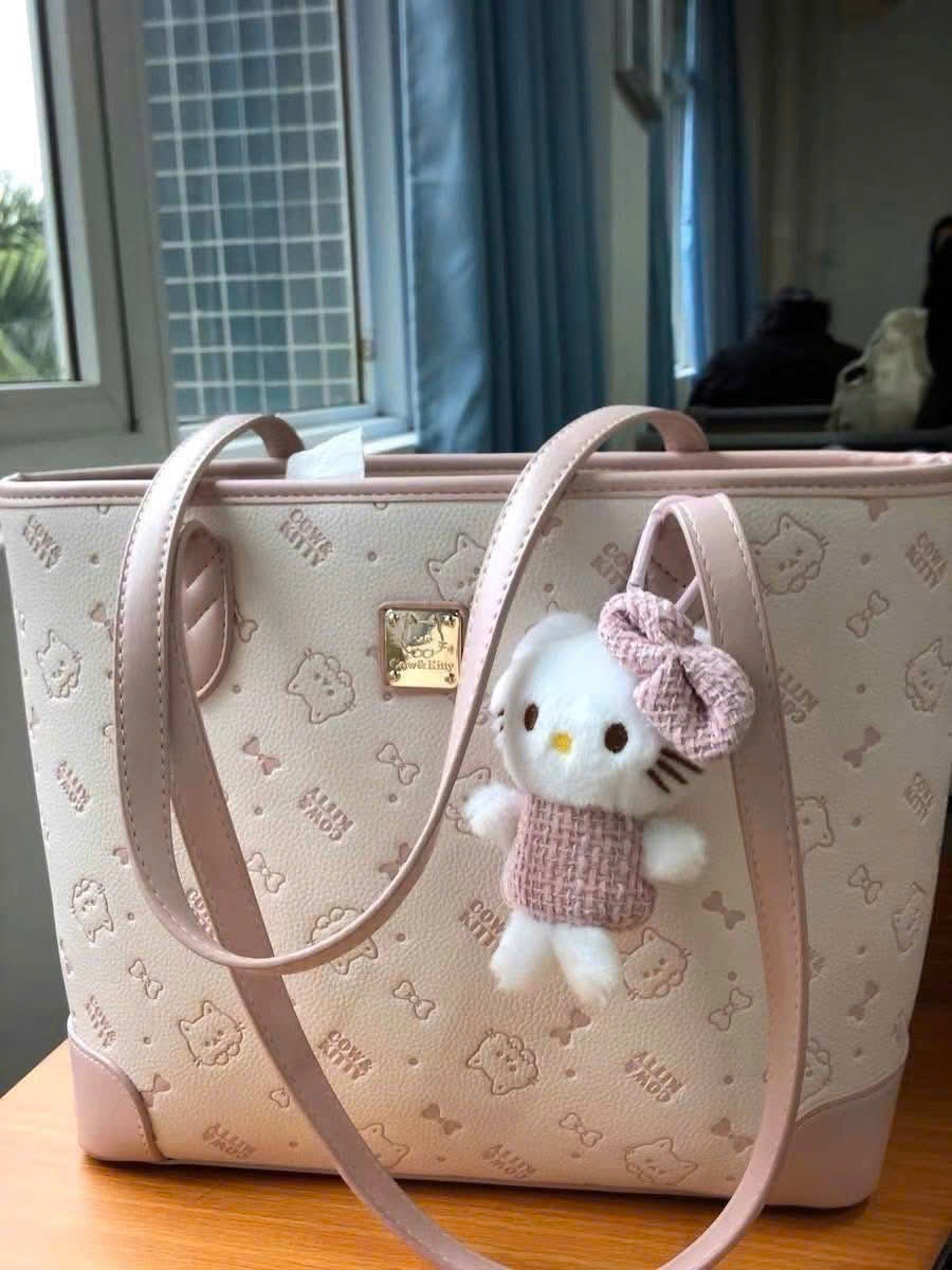 C78 - TÚI XÁCH KITTY PASTEL XANH HỒNG