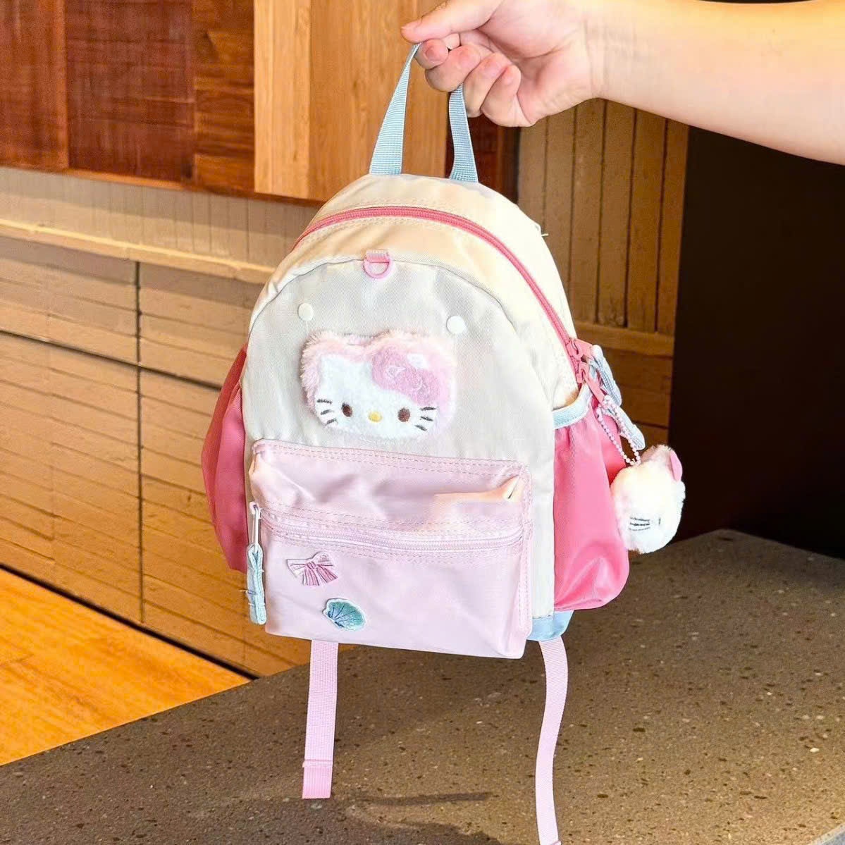 A711 - BA LÔ VẢI KITTY CHO BÉ
