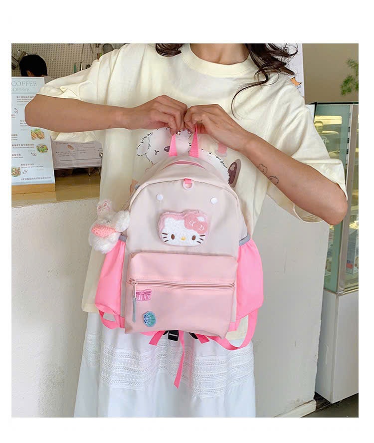A711 - BA LÔ VẢI KITTY CHO BÉ