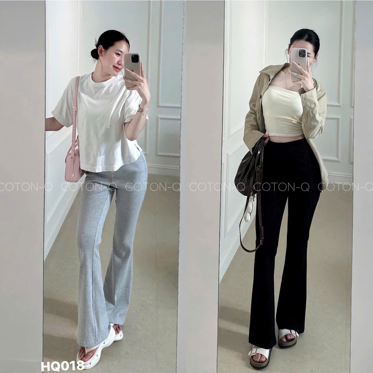 A859 - (GOM ) QUẦN GÂN LOE NỮ 2 MÀU