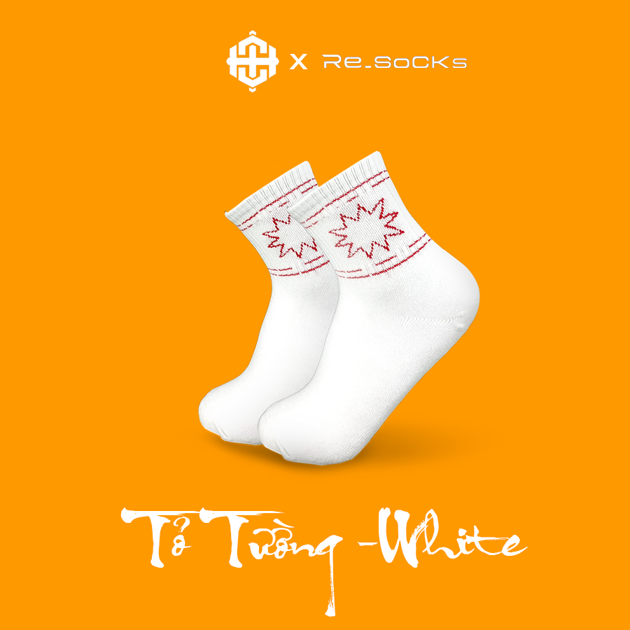 Tất/Vớ TỎ TƯỞNG Re.socks x Highclub ĐEN/TRẮNG CỔ CAO