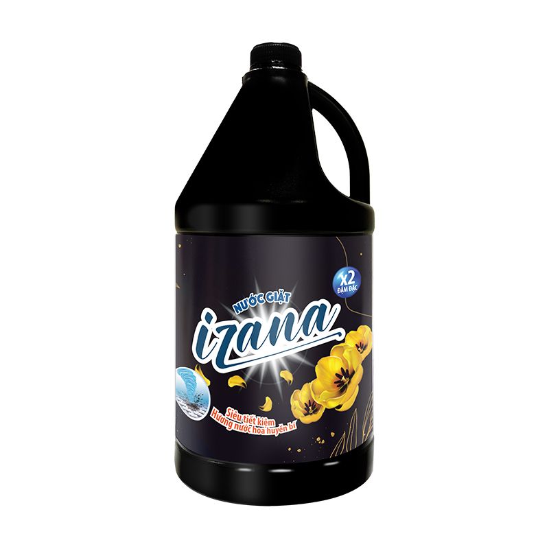 Nước giặt Izana siêu tiết kiệm hương nước hoa huyền bí 3.5 kg (4 chai/ thùng)