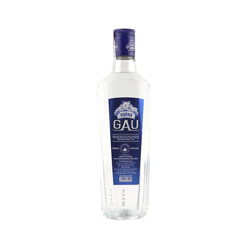 Rượu chai PET Vodka Gấu 26%-0,5L (12 chai/ thùng)